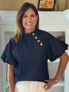 THML Luxe Denim Top