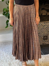 Current Air Perfectly Pleated Plaid Midi Skirt