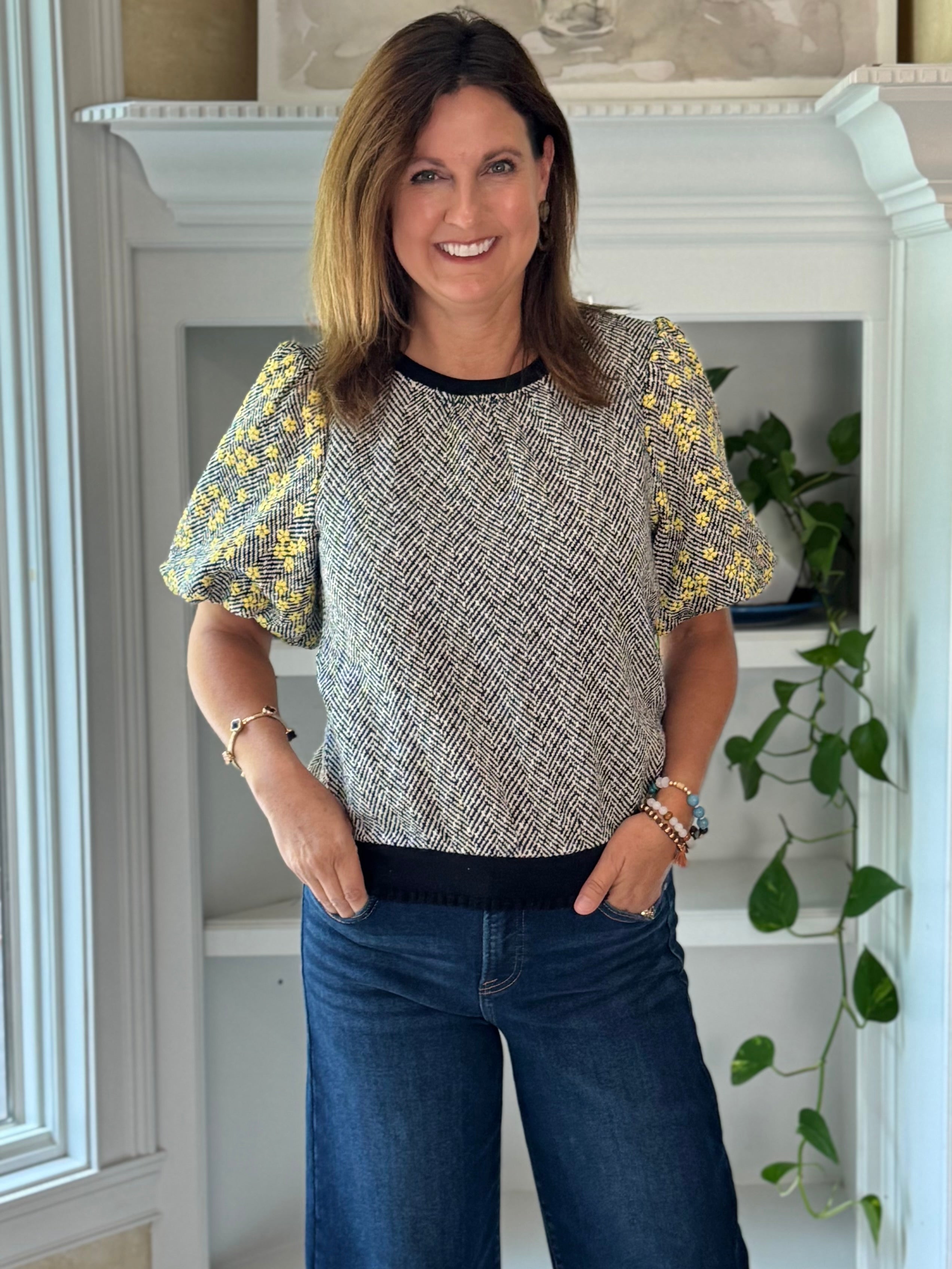 Morning Meadow Tweed Top