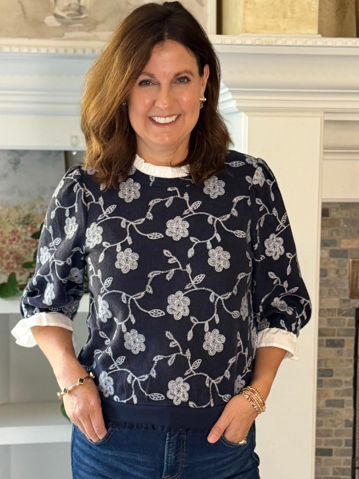Floral Enchantment Embroidered Top