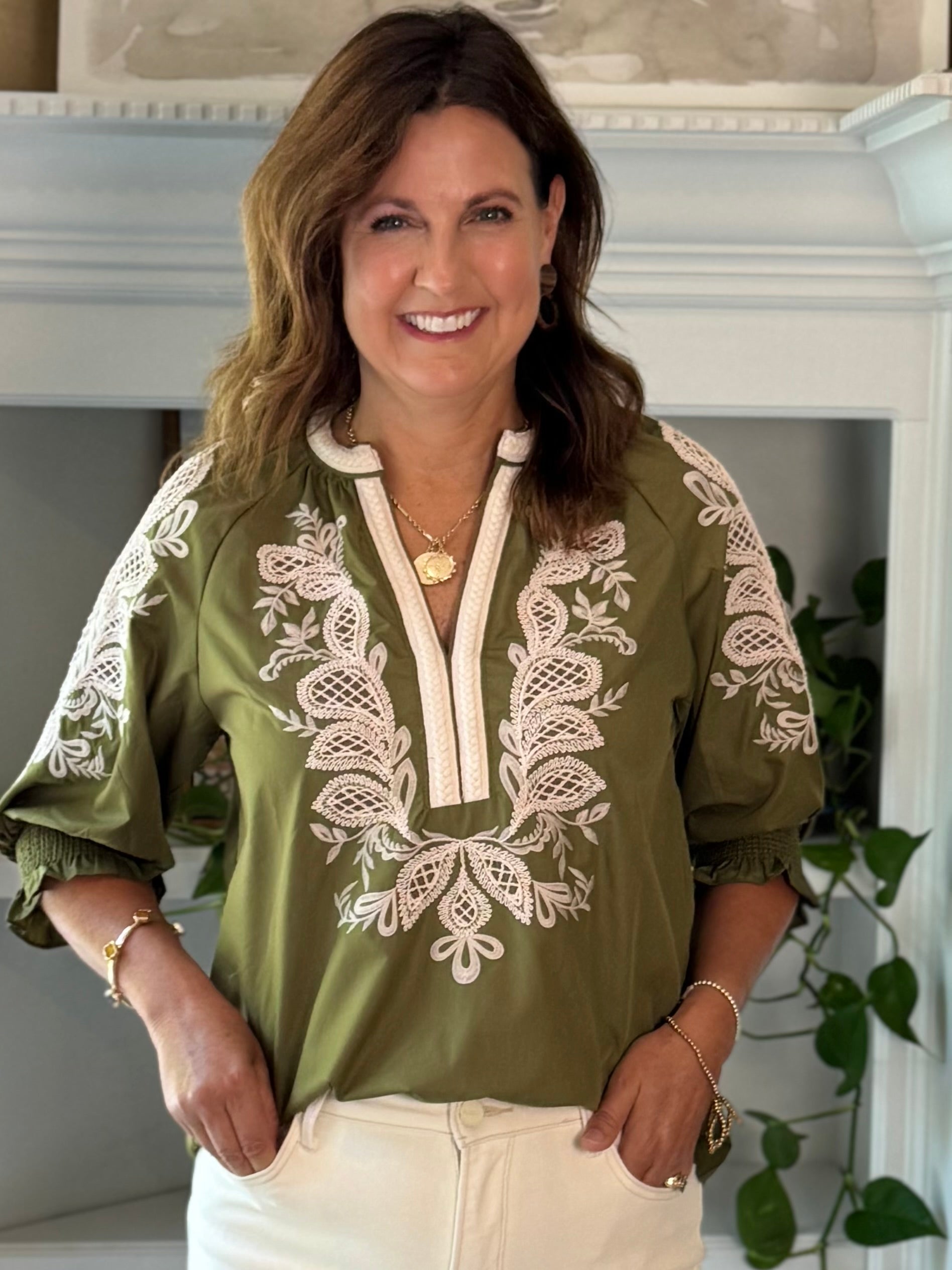 Lovely Details Embroidered Top