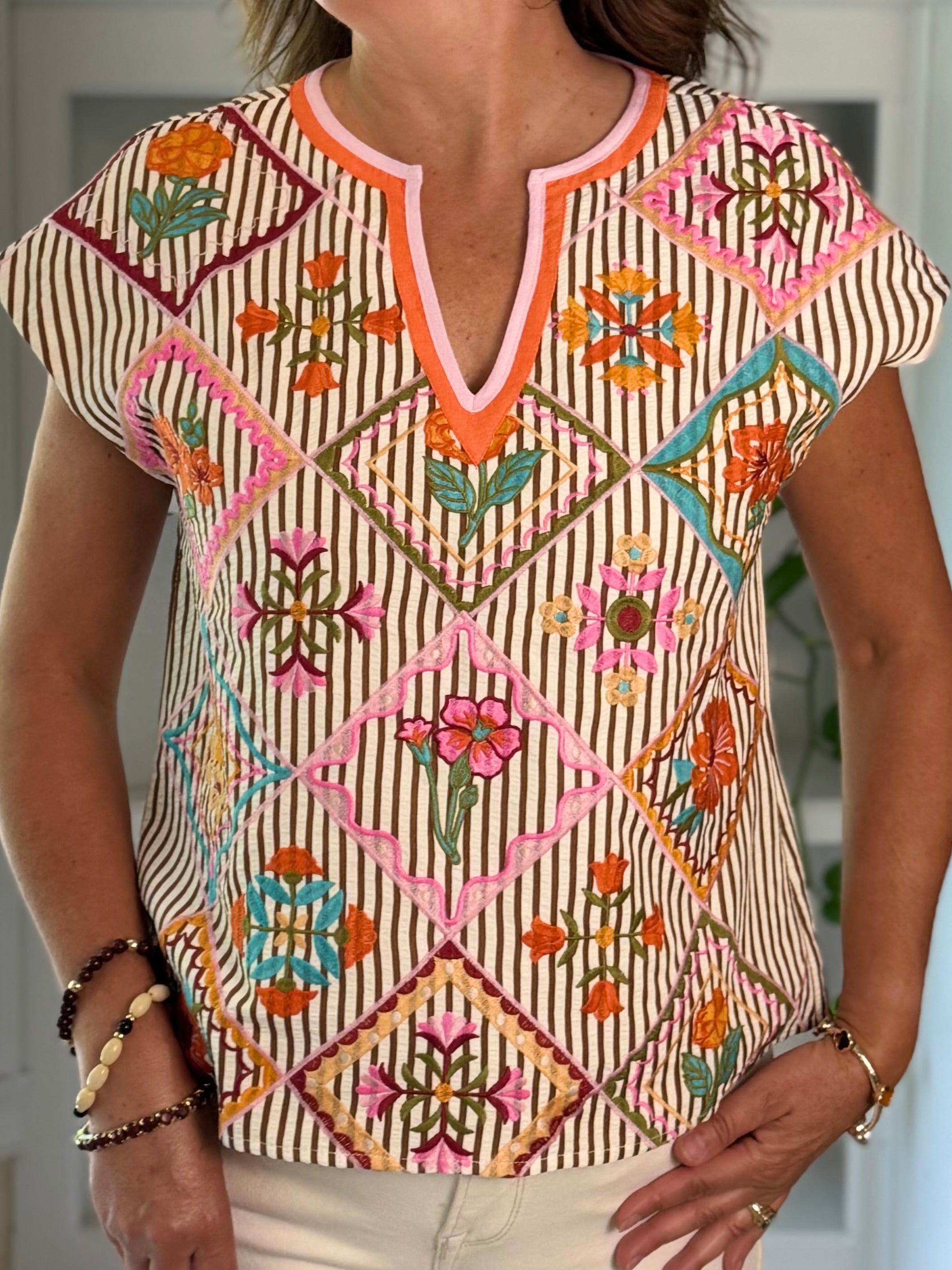 THML Vibrance Embroidered Top