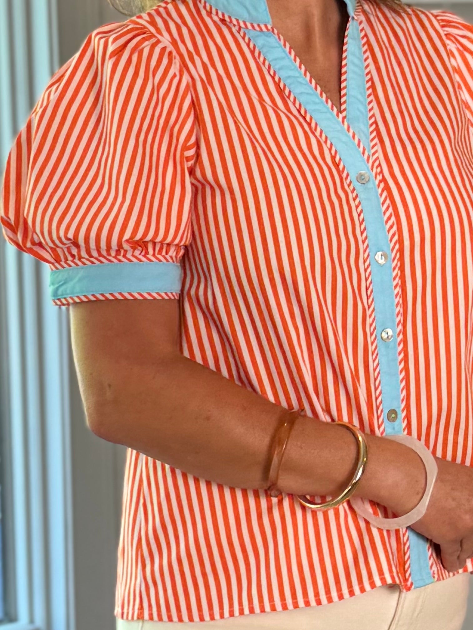 Happy Stripes Contrast Top