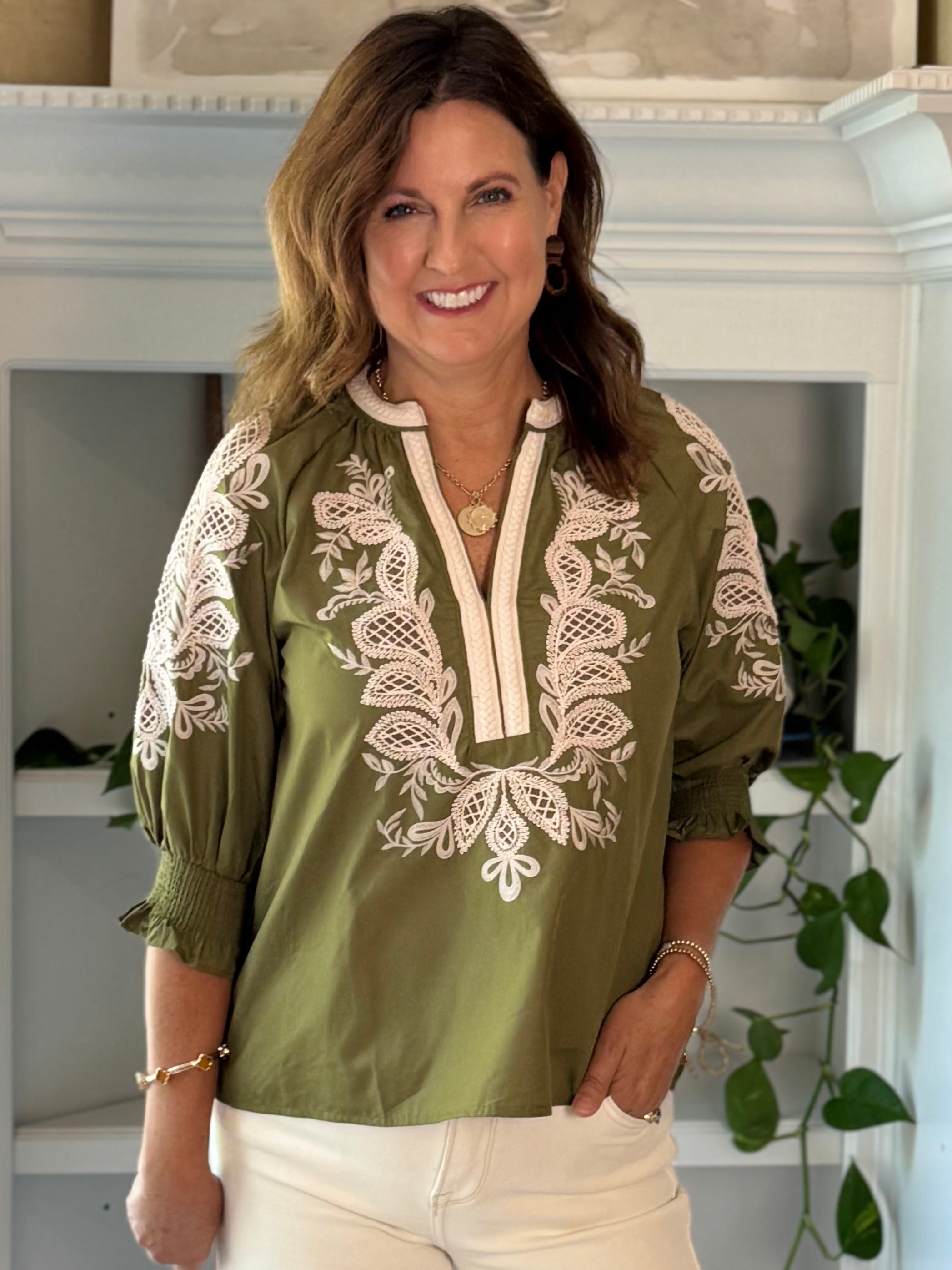 Lovely Details Embroidered Top