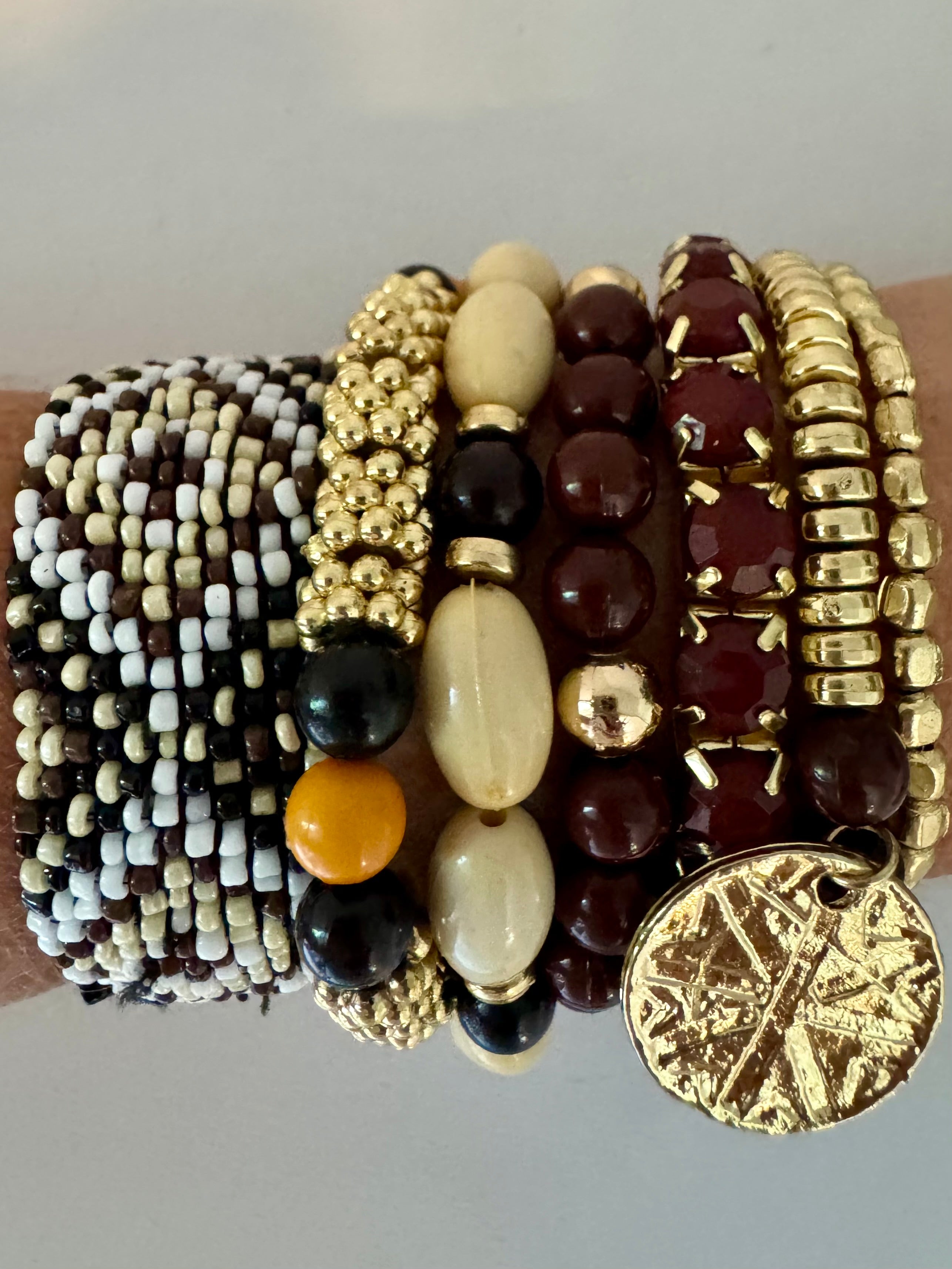 Festival Bracelet Set - Brown Tones