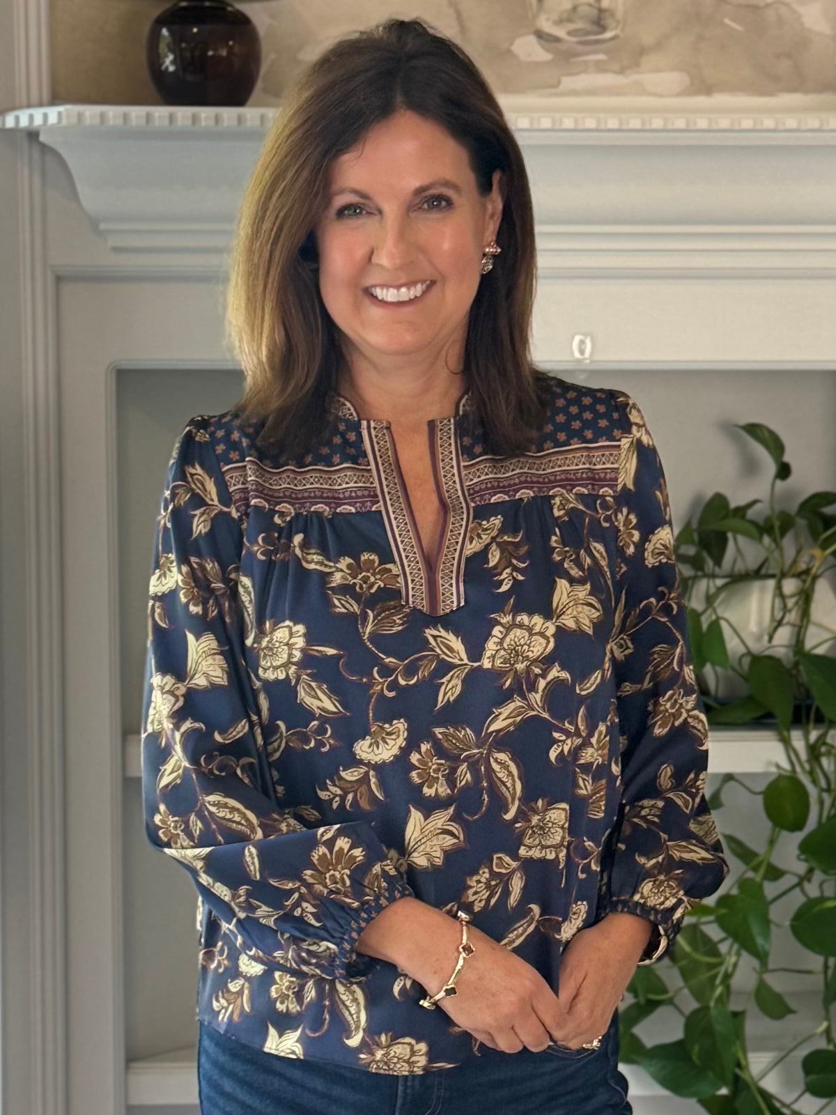 Current Air Signature Style Floral Blouse