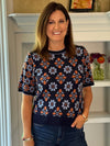 Mosaic Knit Top