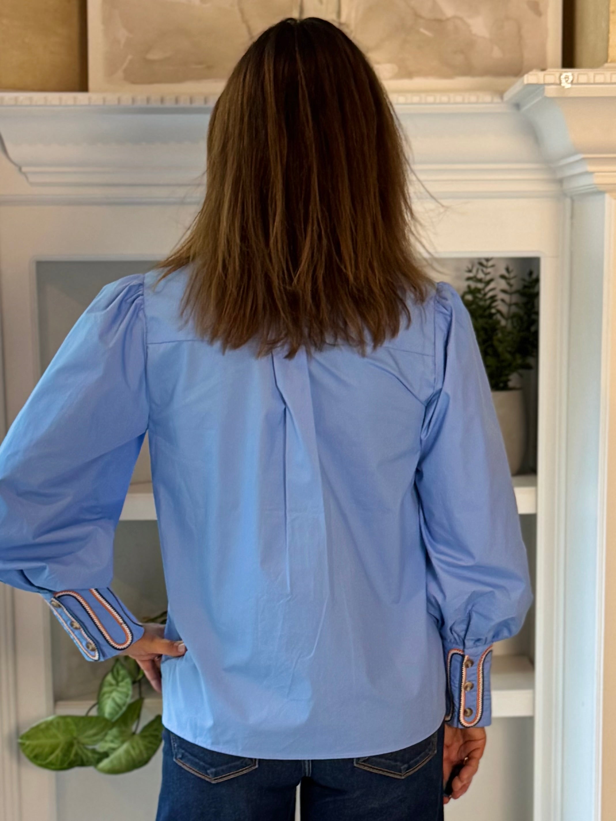 Center Stage Blouse – Blue