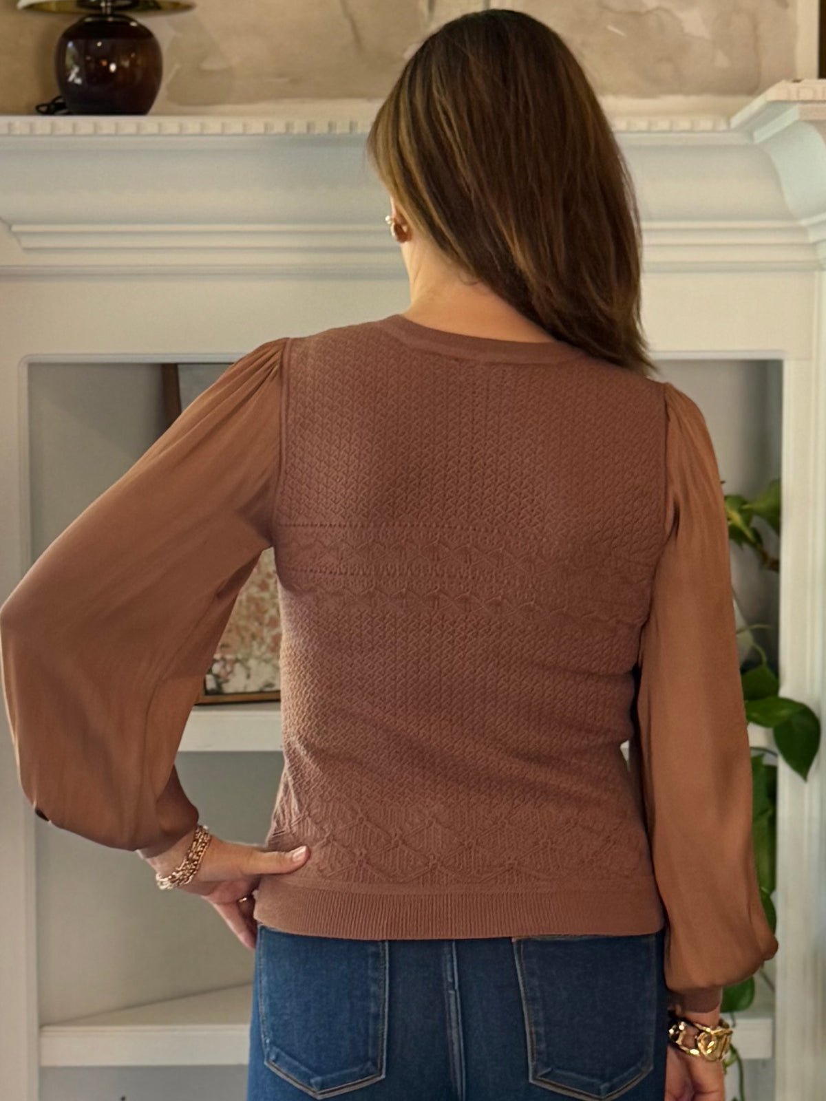 Current Air Elevated Detail Sweater - Mocha