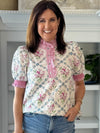Standout Floral Detail Top - Ivory