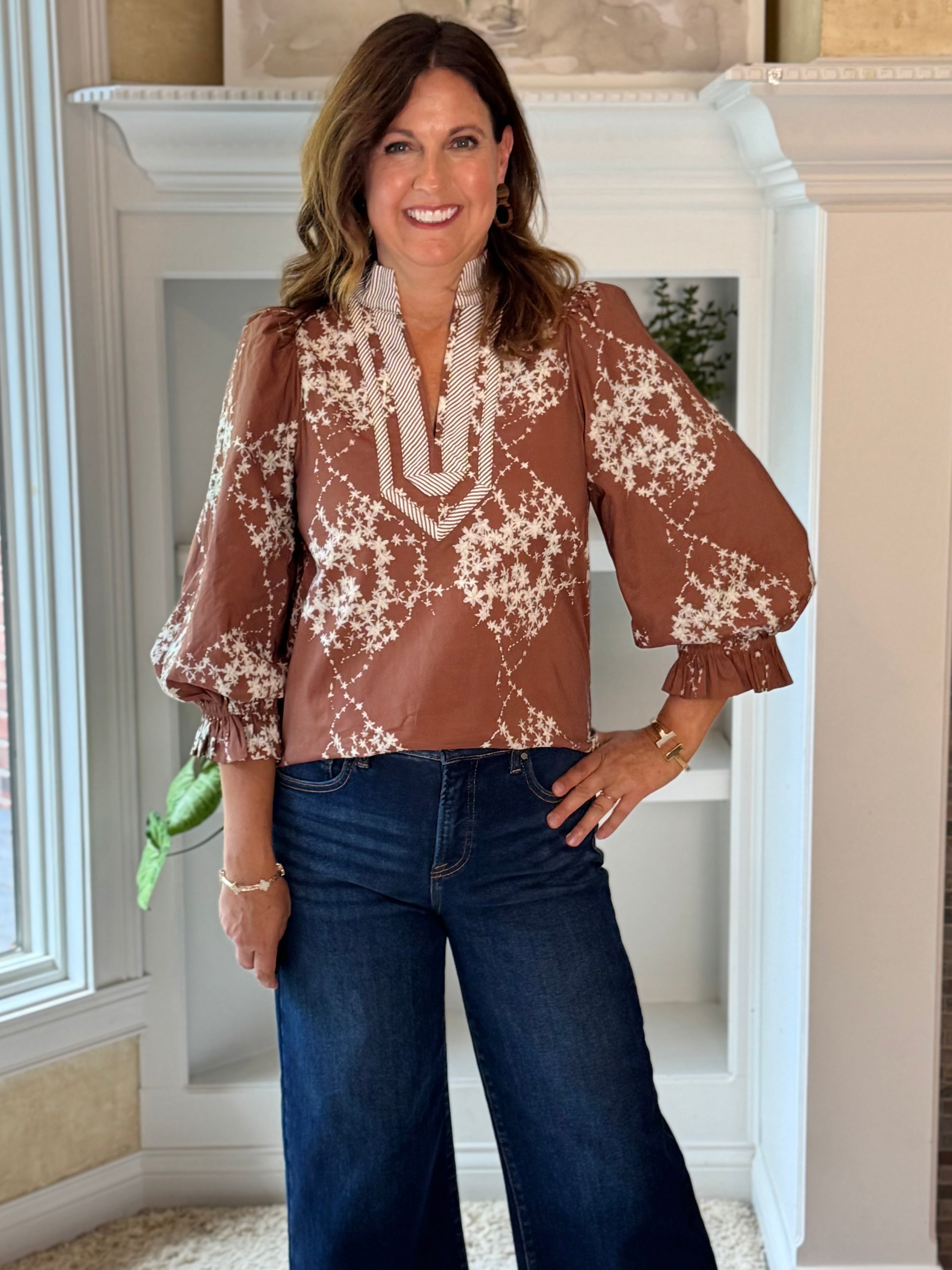 Café Contrast Top