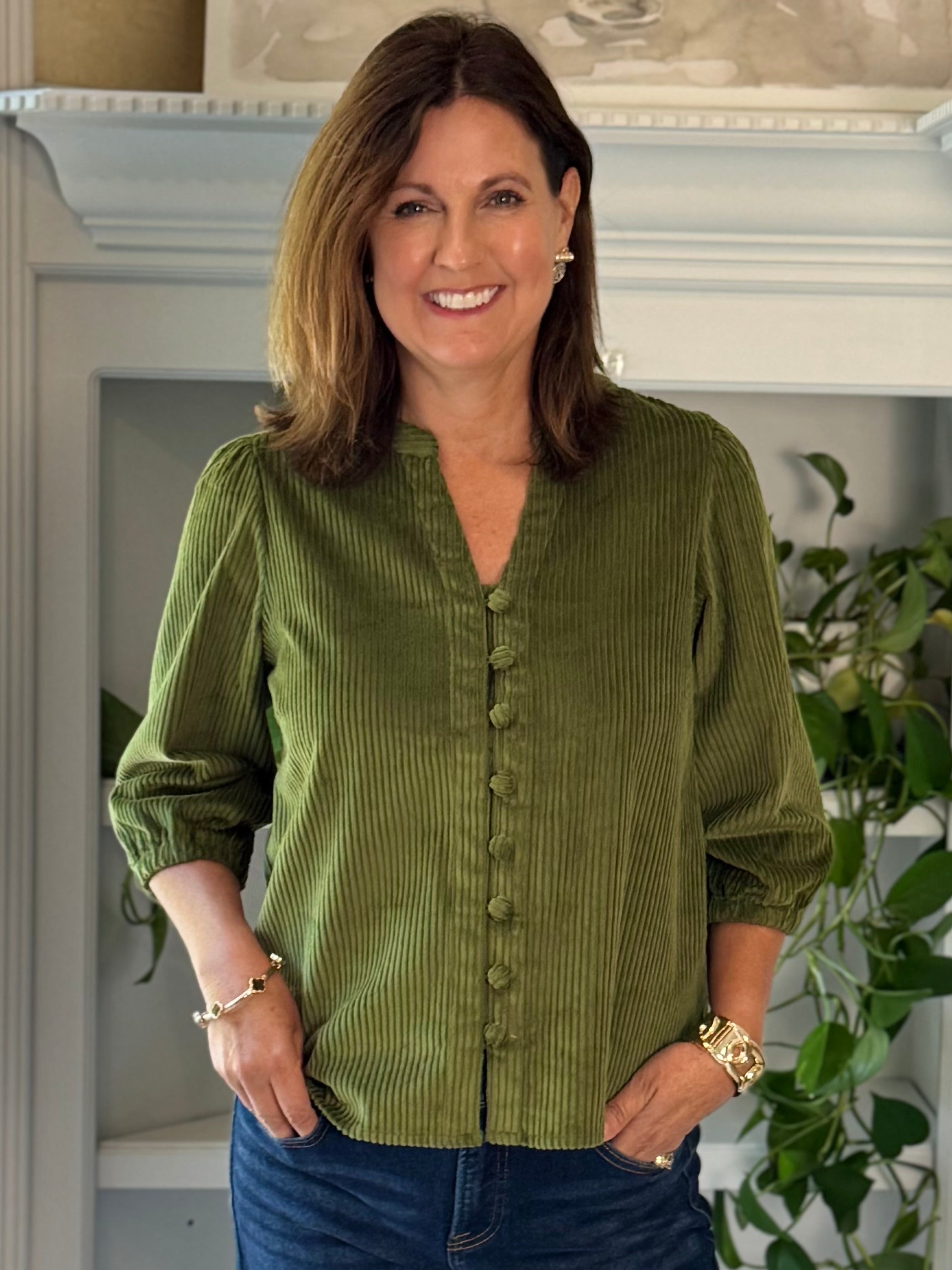 All About Olive Corduroy Top