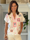 THML Bon Voyage Embroidered Top