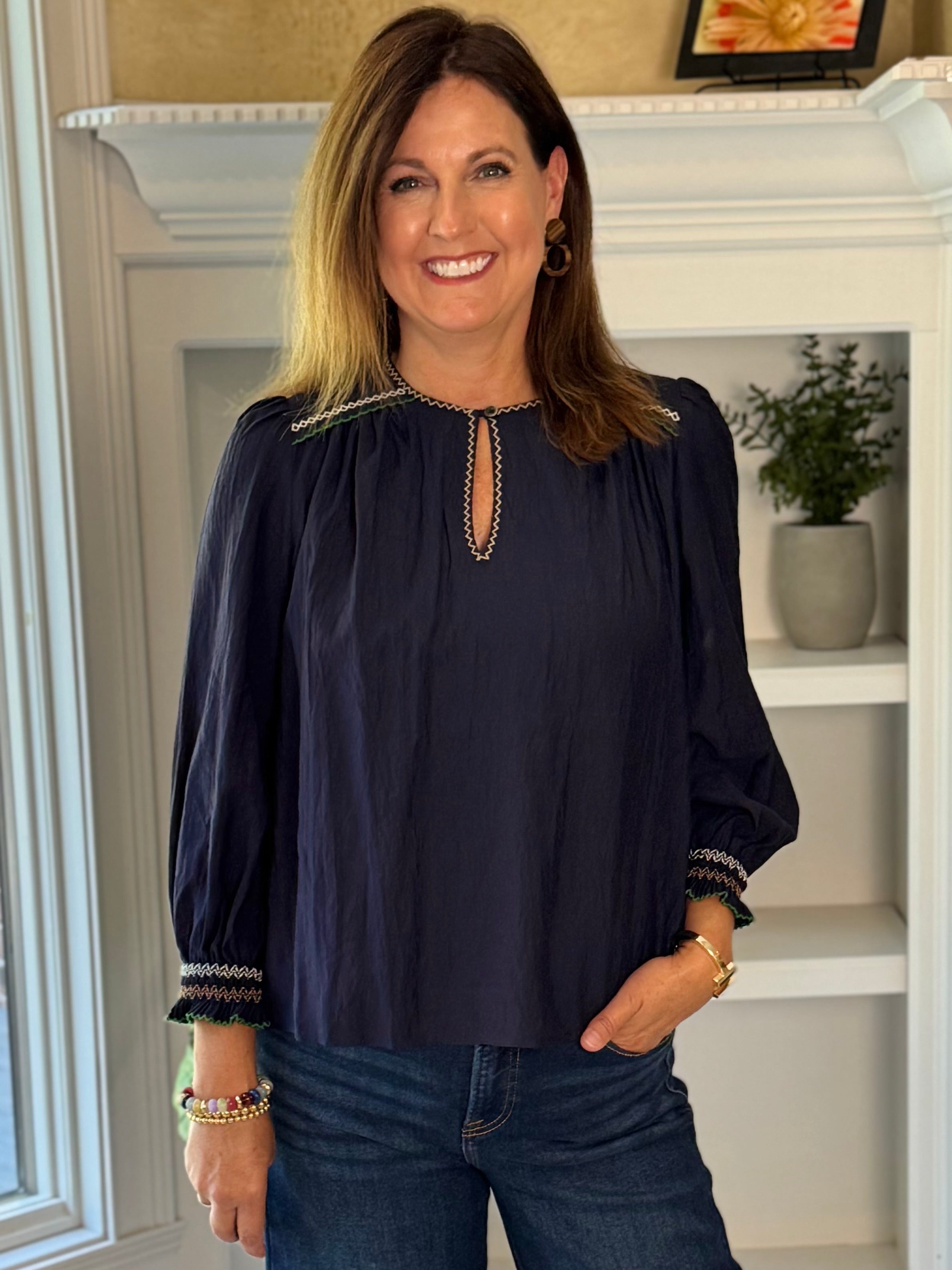 Current Air Stitched Elegance Blouse