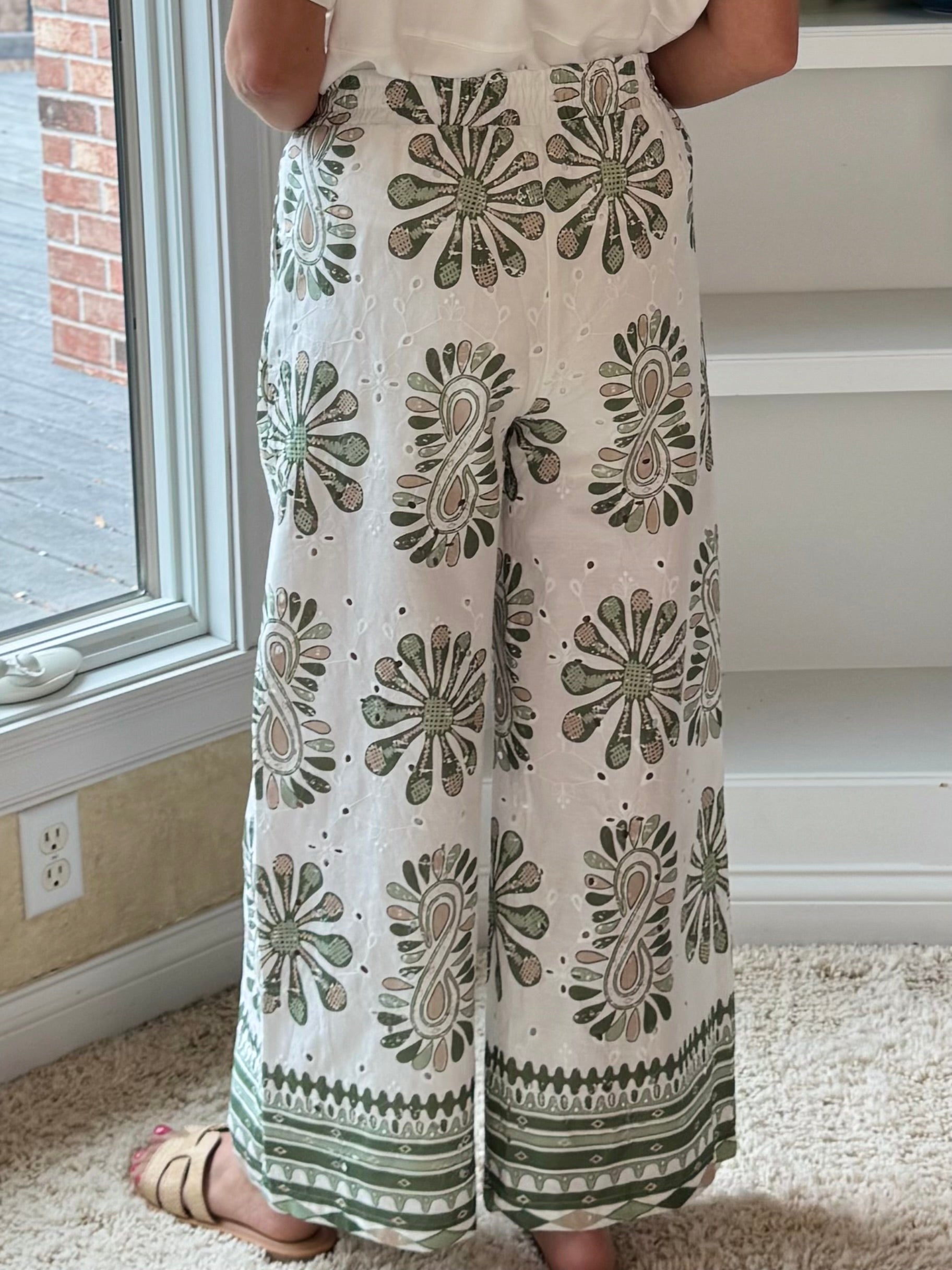 Olive Joy Wide Leg Pants