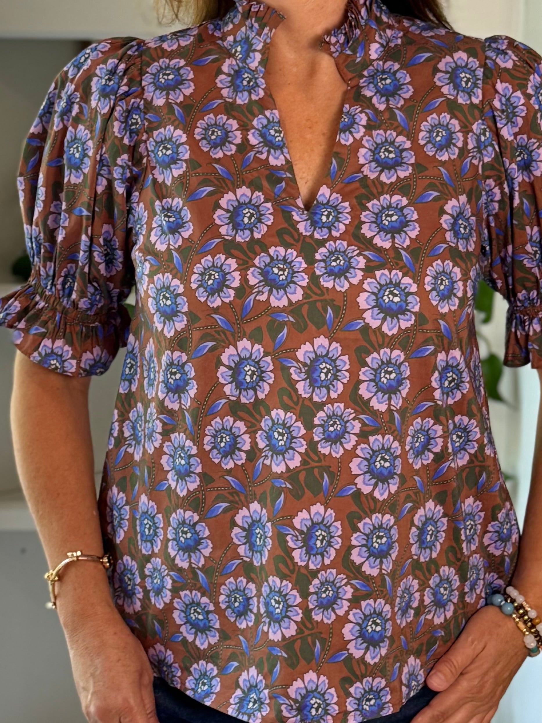 Fall Market Floral Top