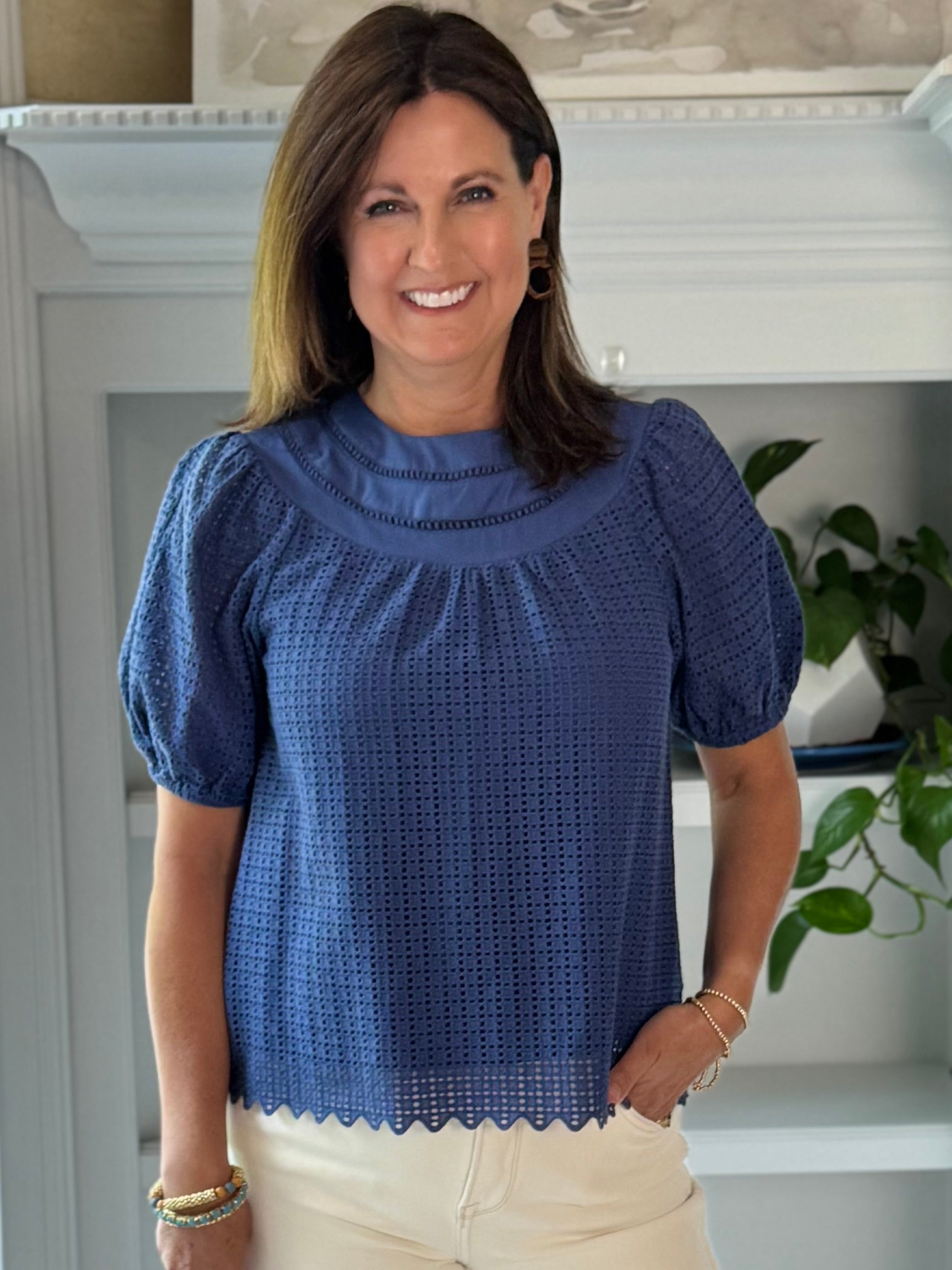 Current Air Eyelet Top