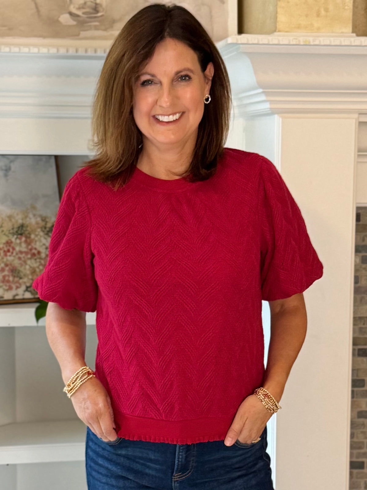 Crimson Crush Knit Top