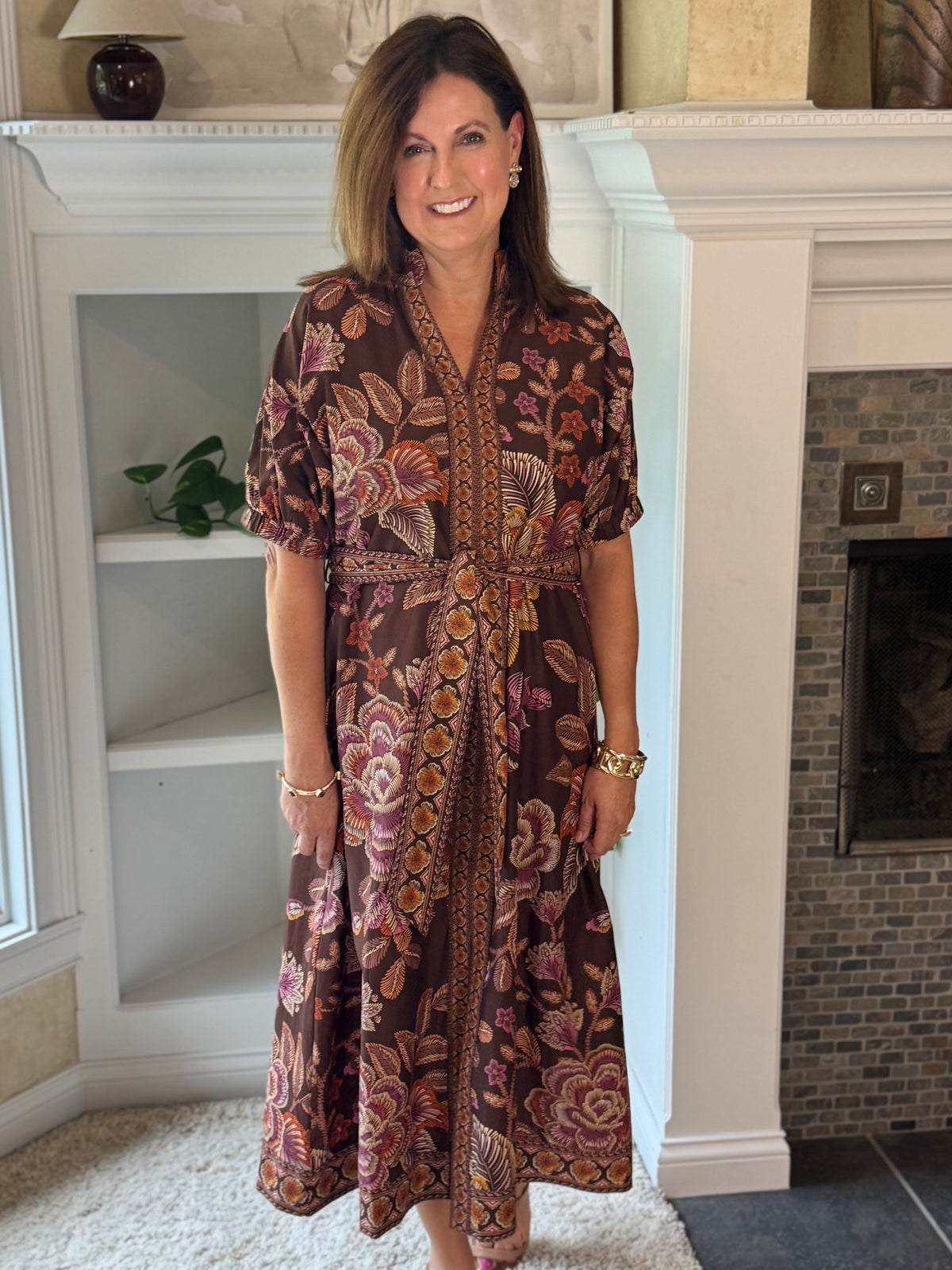 Fall for Me Floral Midi Dress