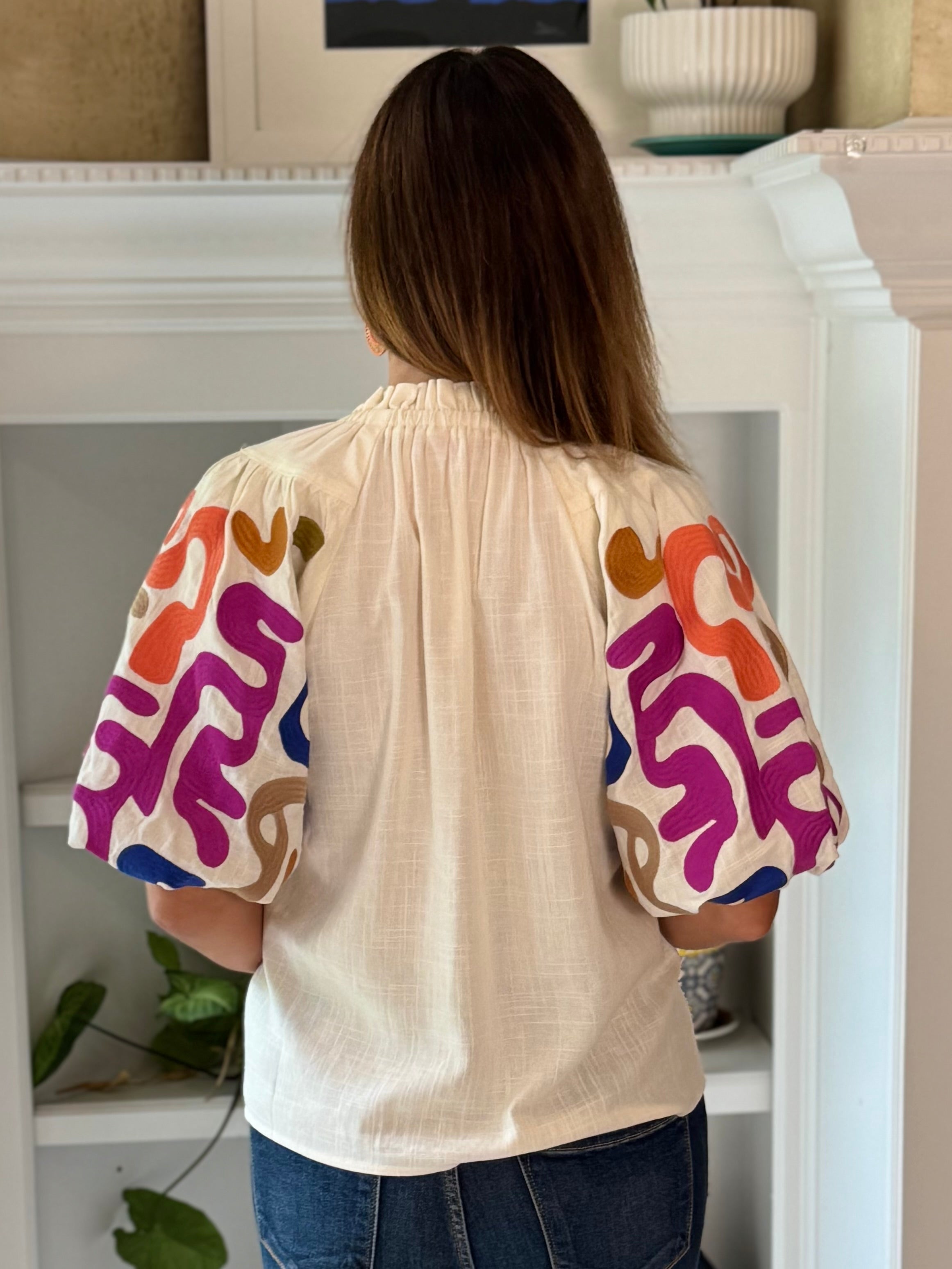 THML Festival Embroidered Top