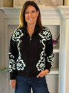 Midnight Floral Sweater