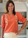 Sunset Elegance Embroidered Top