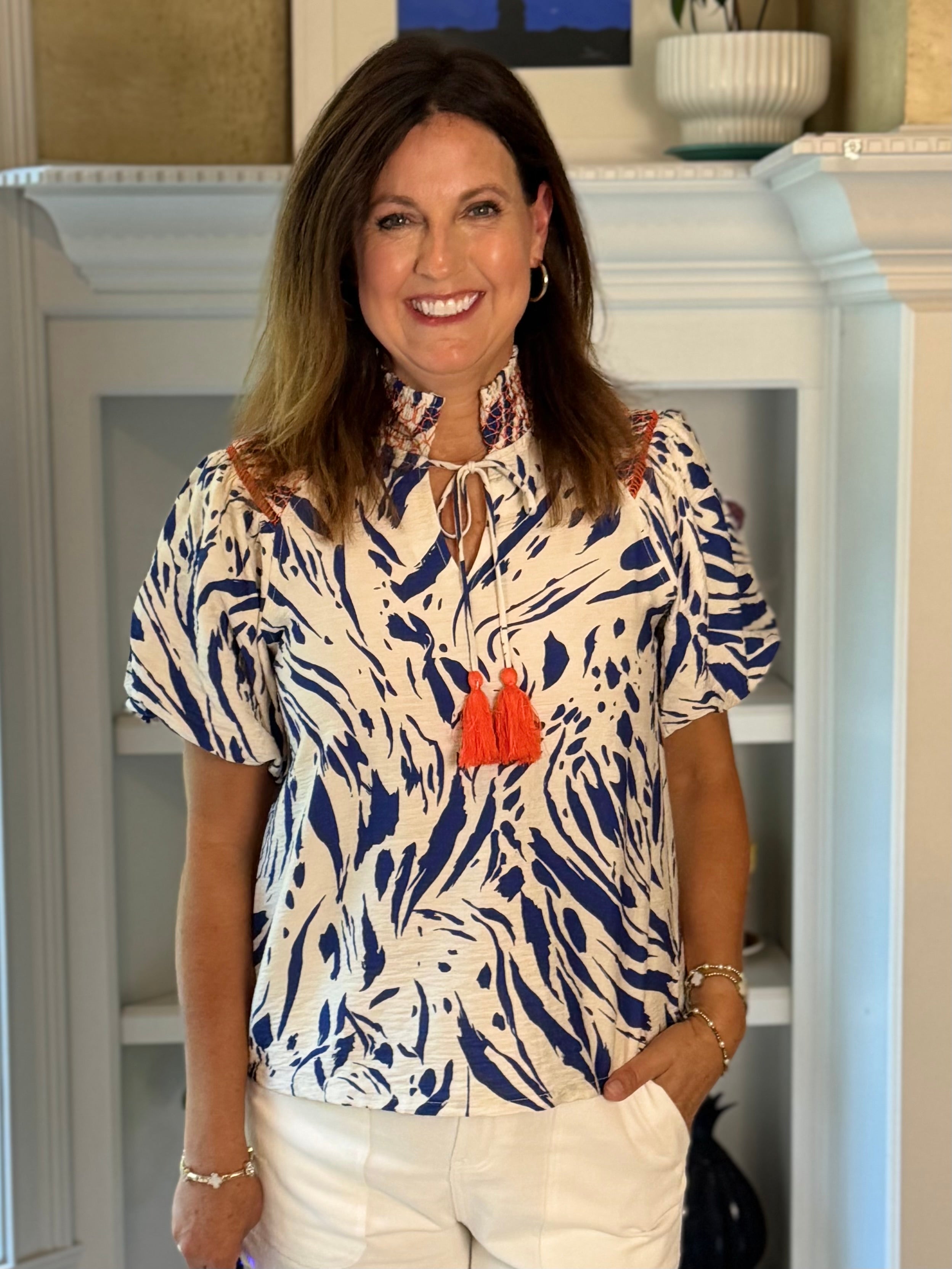 Blue Crush Tassel Top