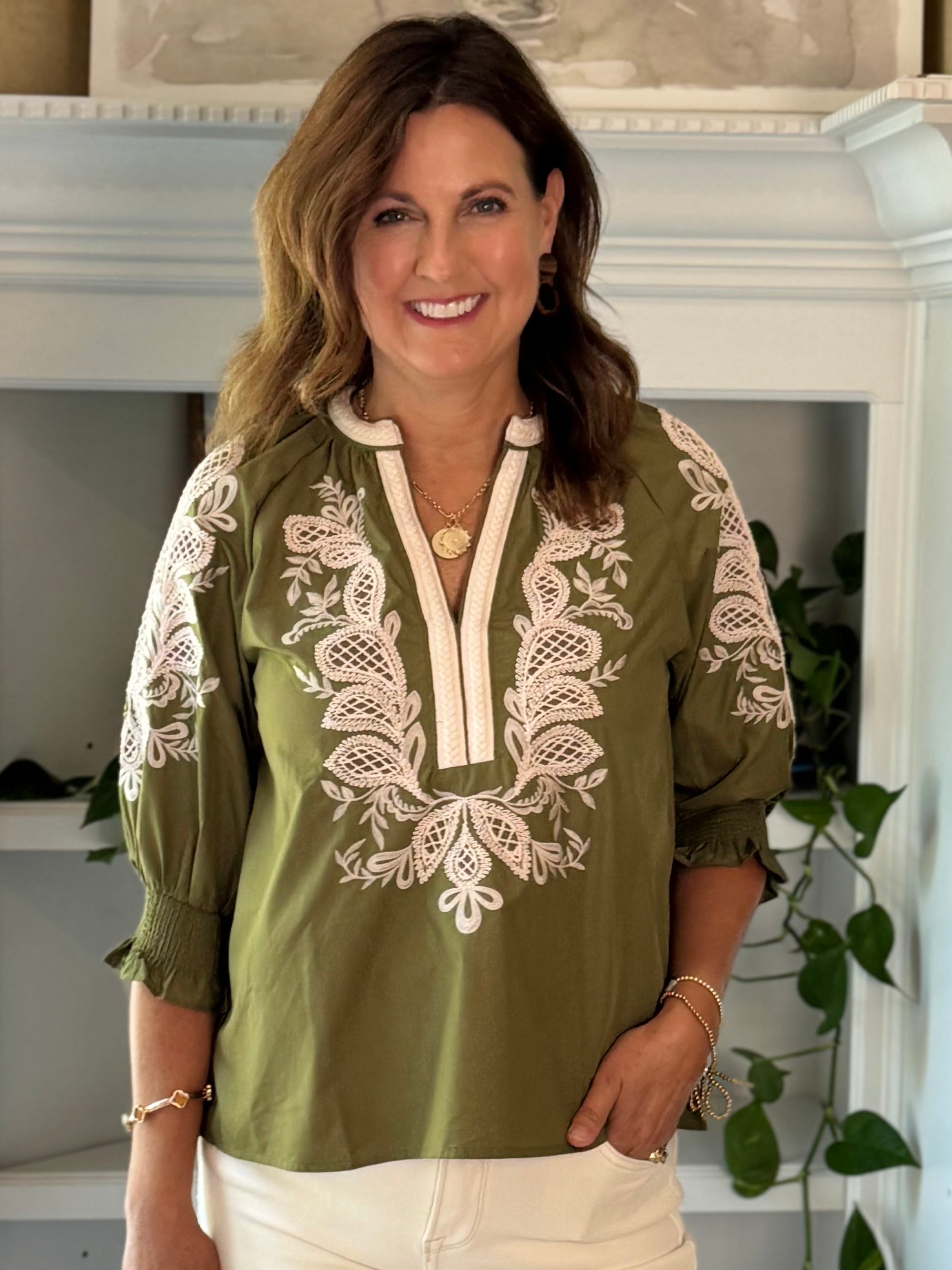 Lovely Details Embroidered Top