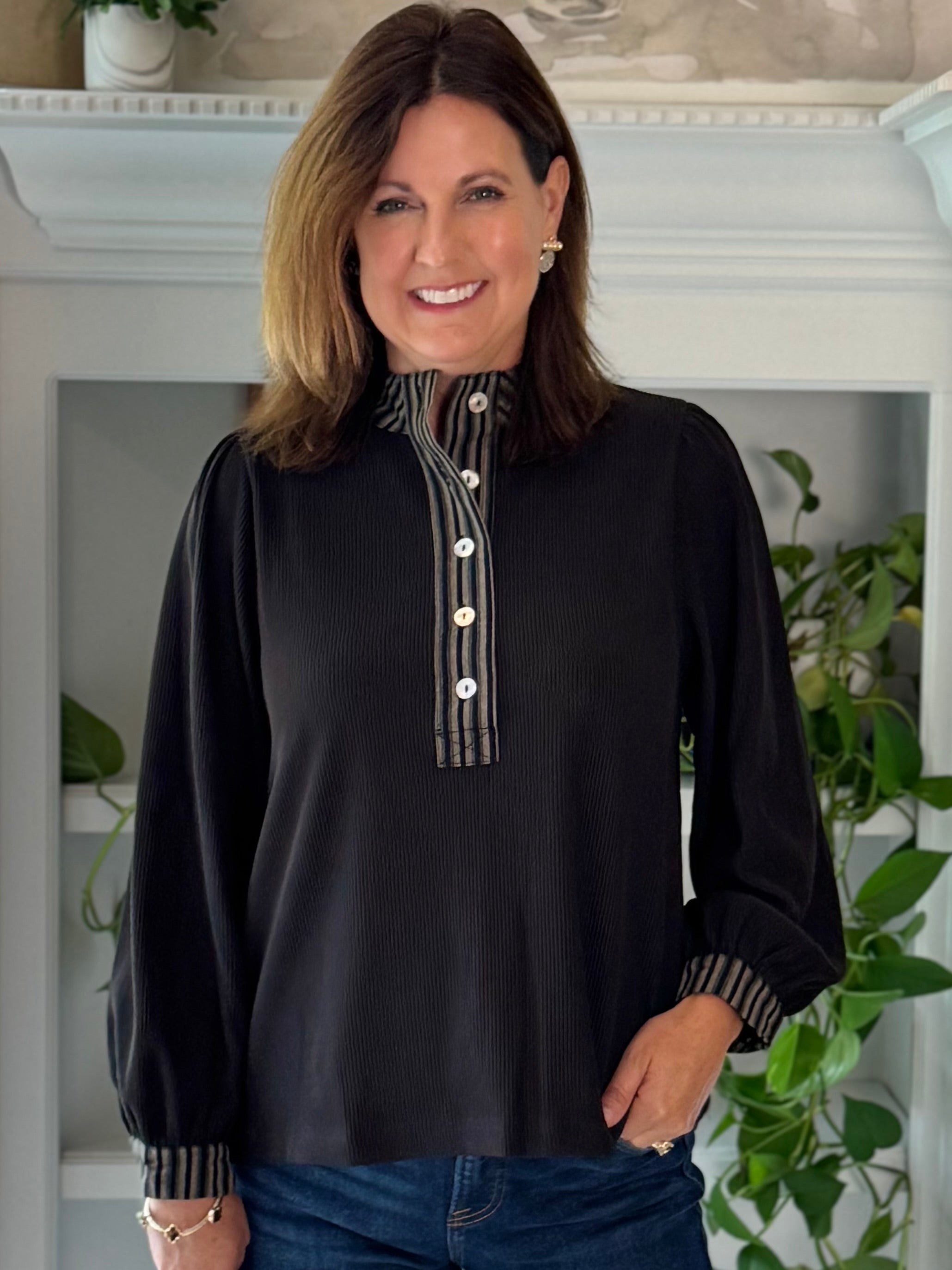 Make Your Mark Ribbed Contrast Top