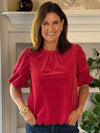 Corduroy Crush Scalloped Top