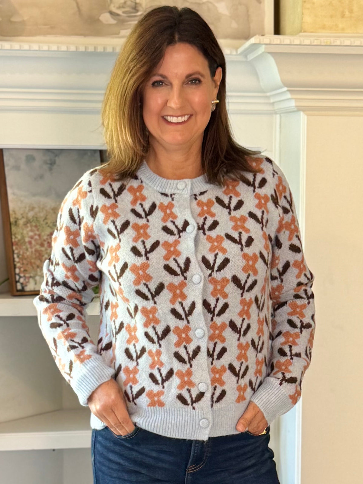 All Smiles Floral Cardigan