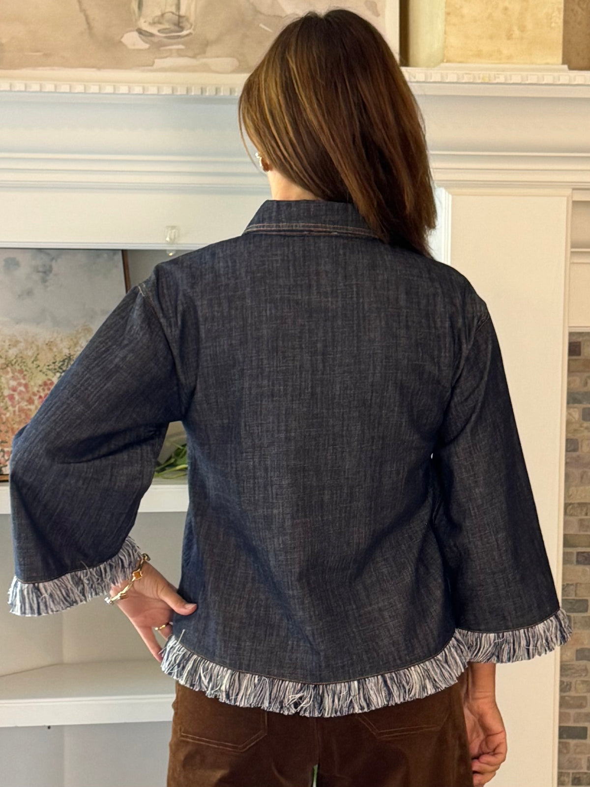Fringe & Fabulous Denim Top