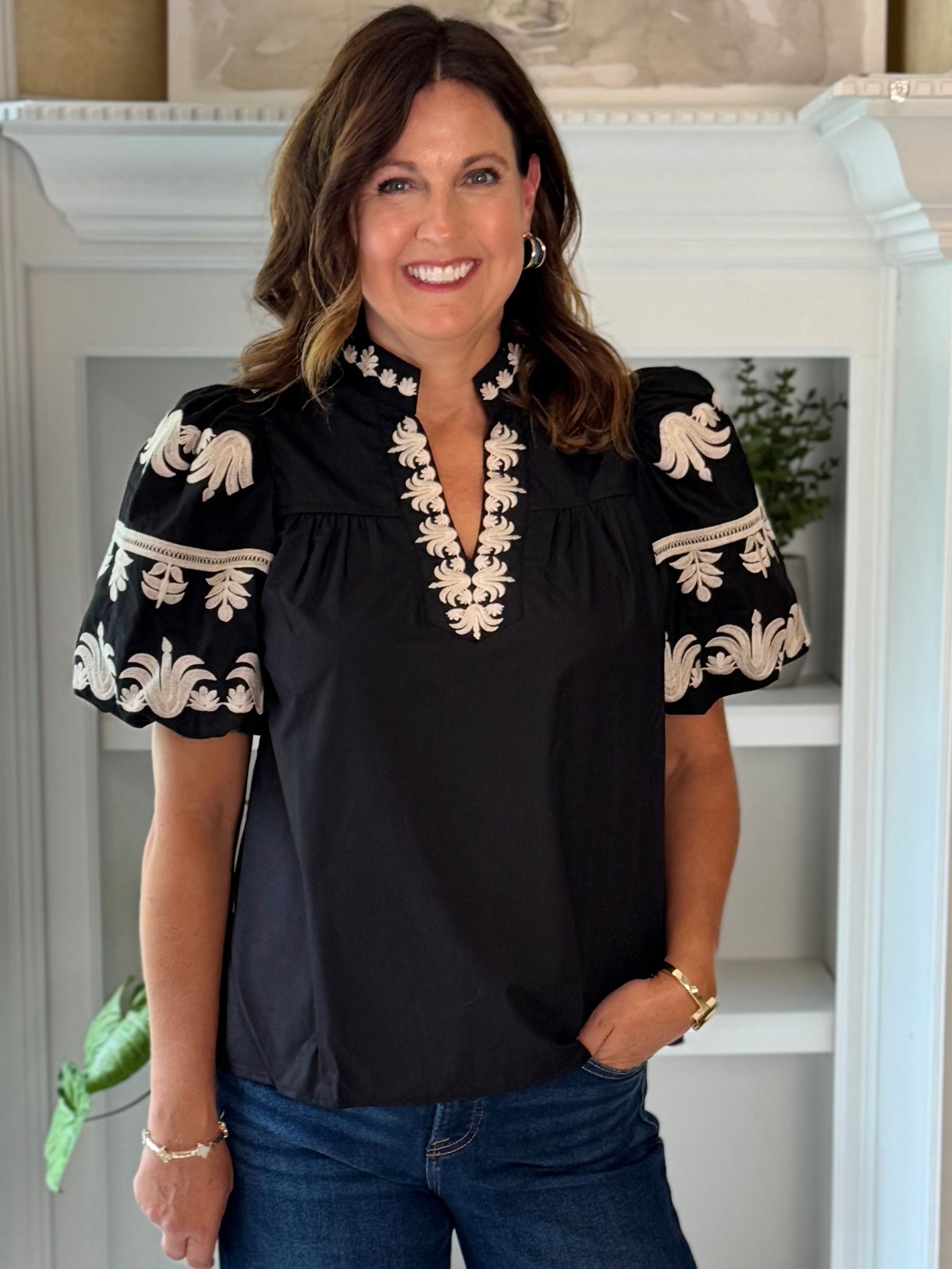 Nightfall Embroidered Blouse