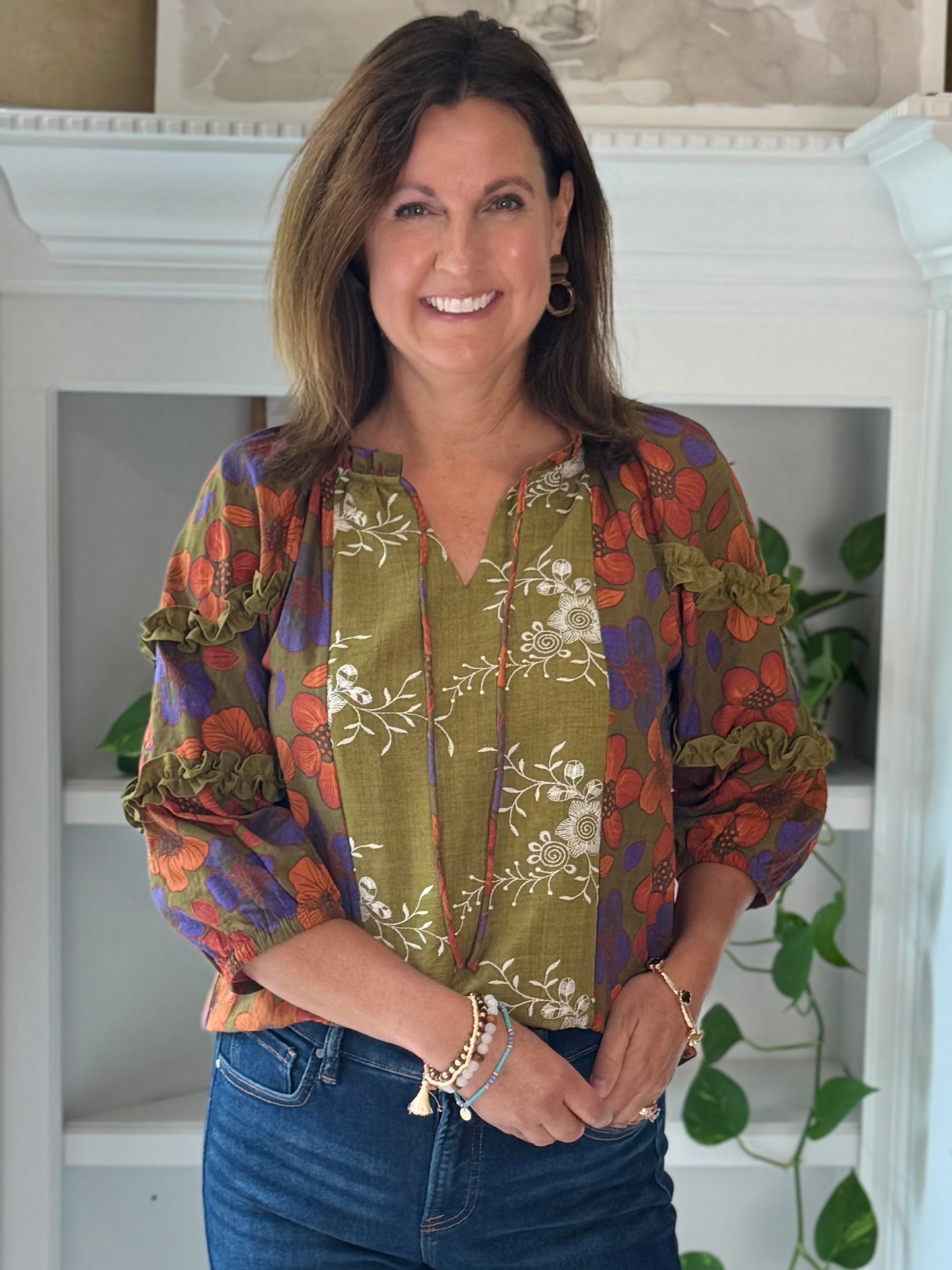 Autumn Collage Floral Top
