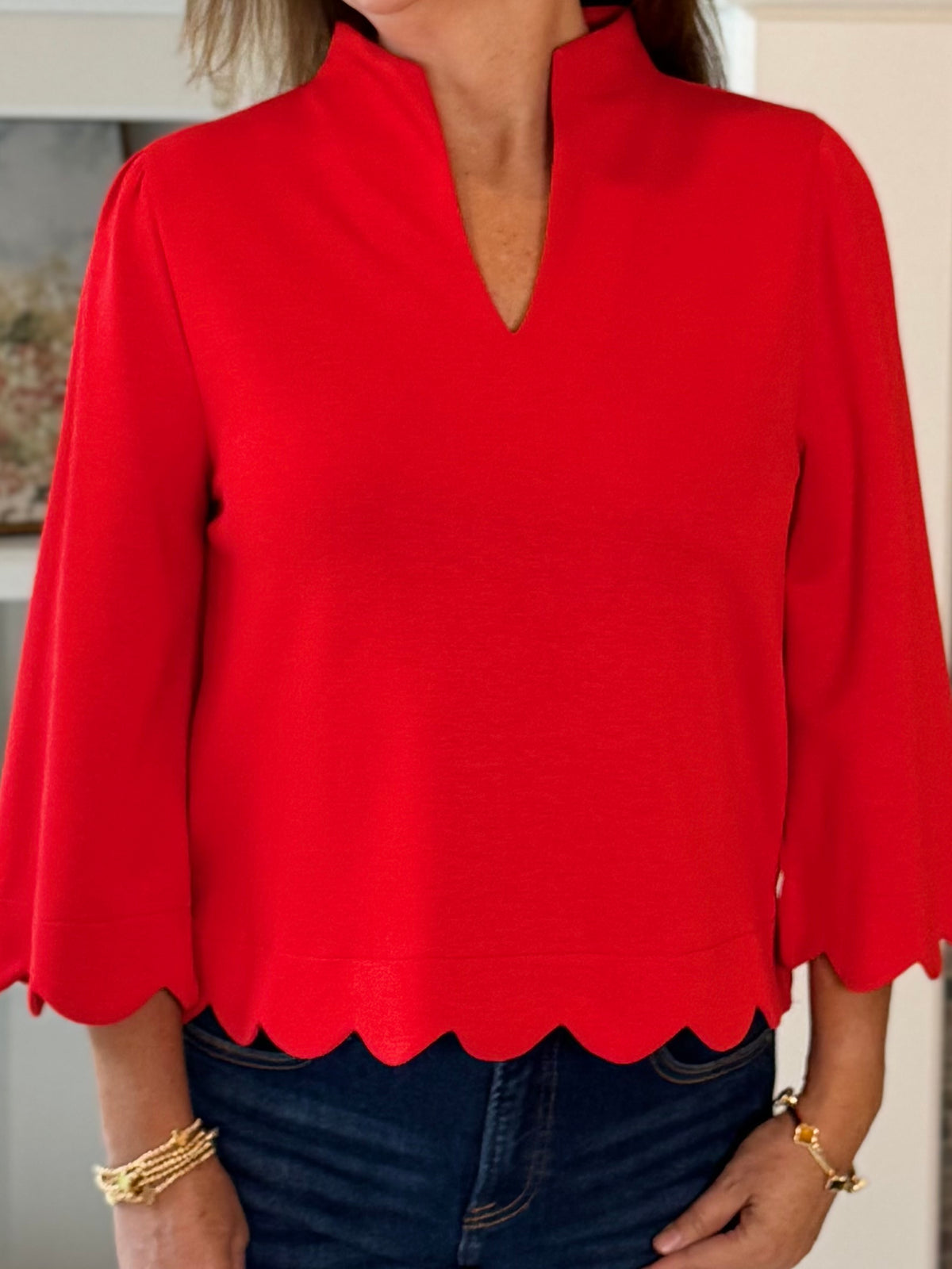 Simply Striking Scalloped Top