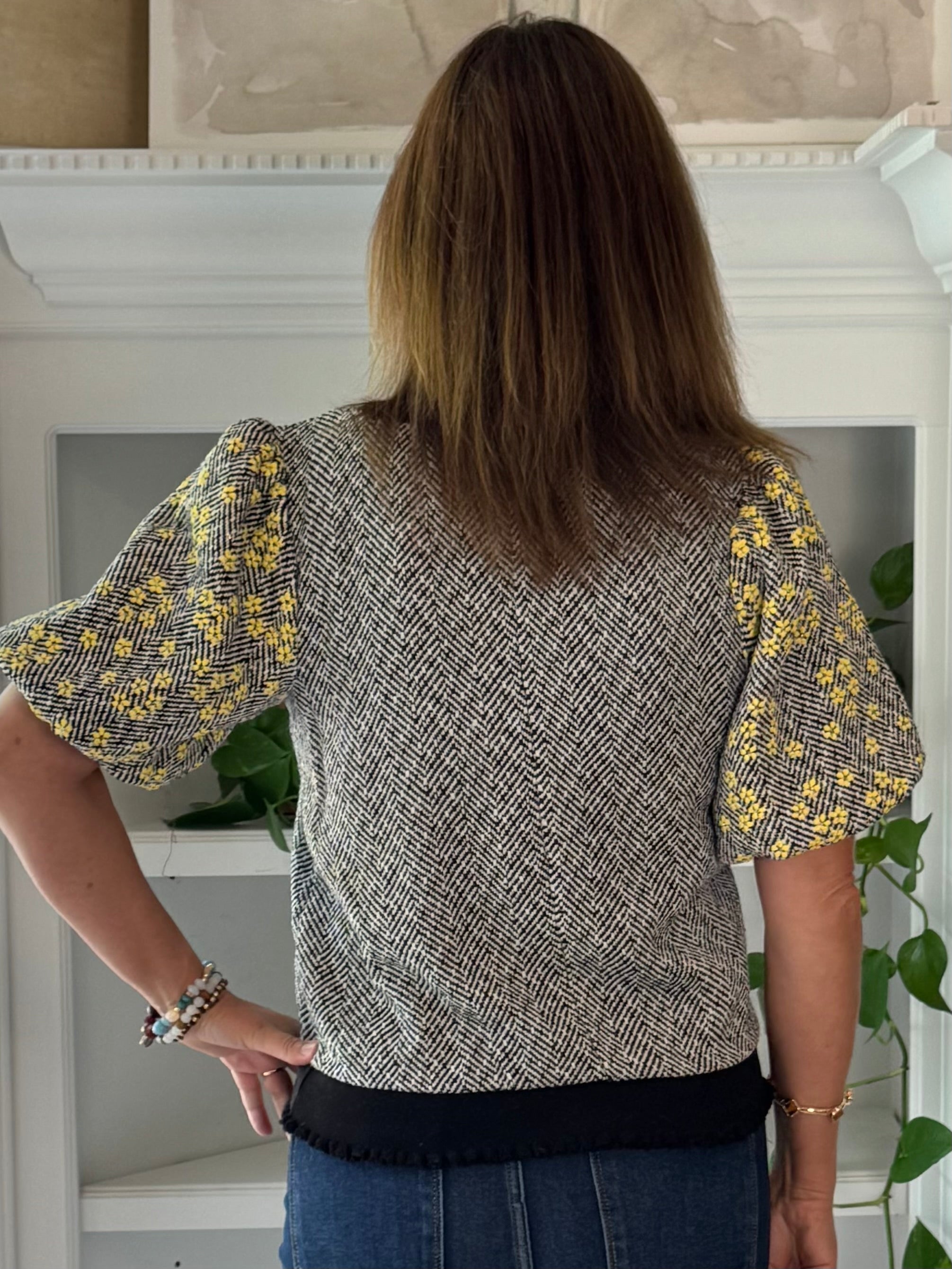 Morning Meadow Tweed Top