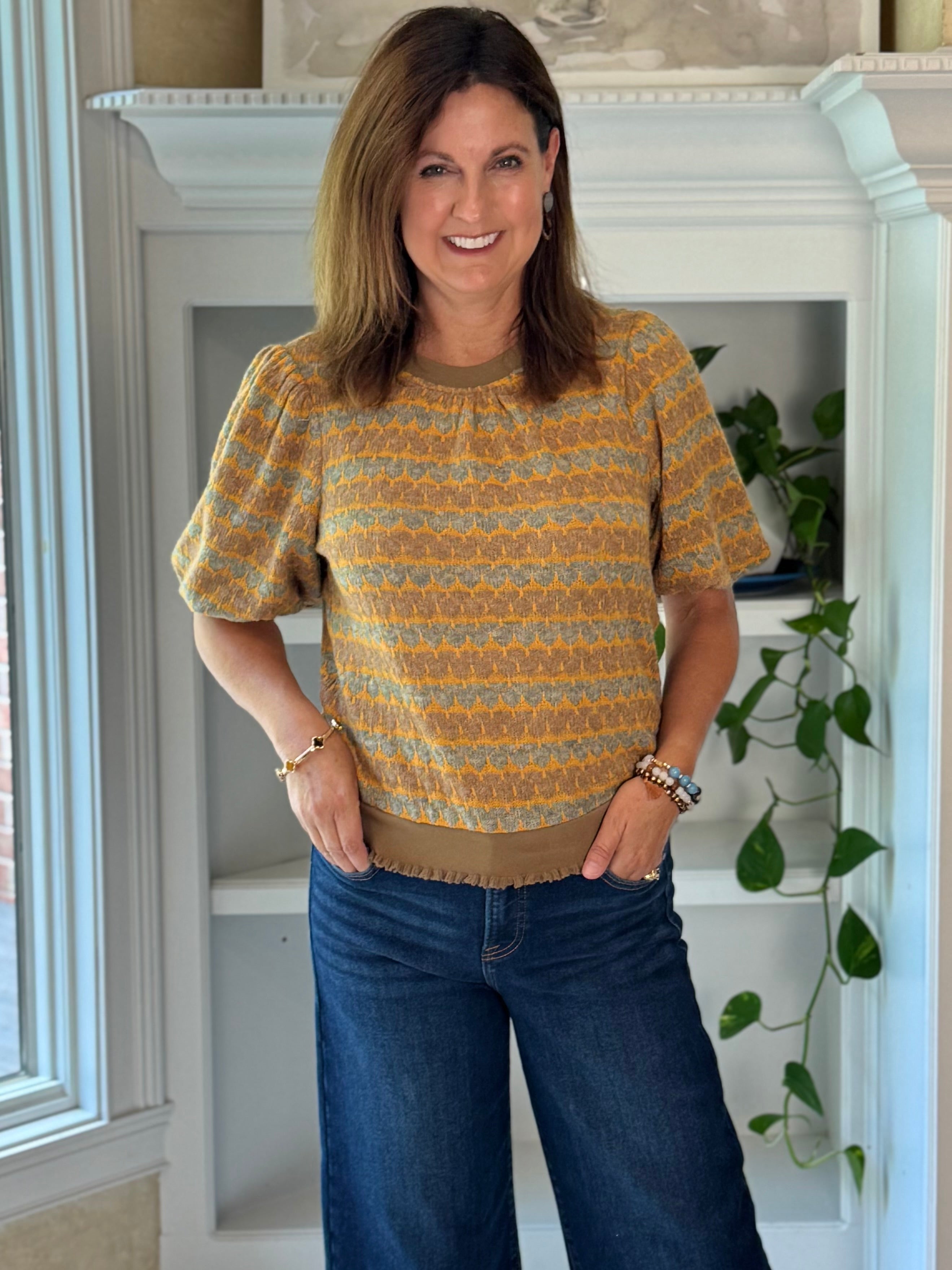 Honeycomb Knit Top