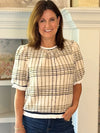 Plaid to Meet You Sherpa Top