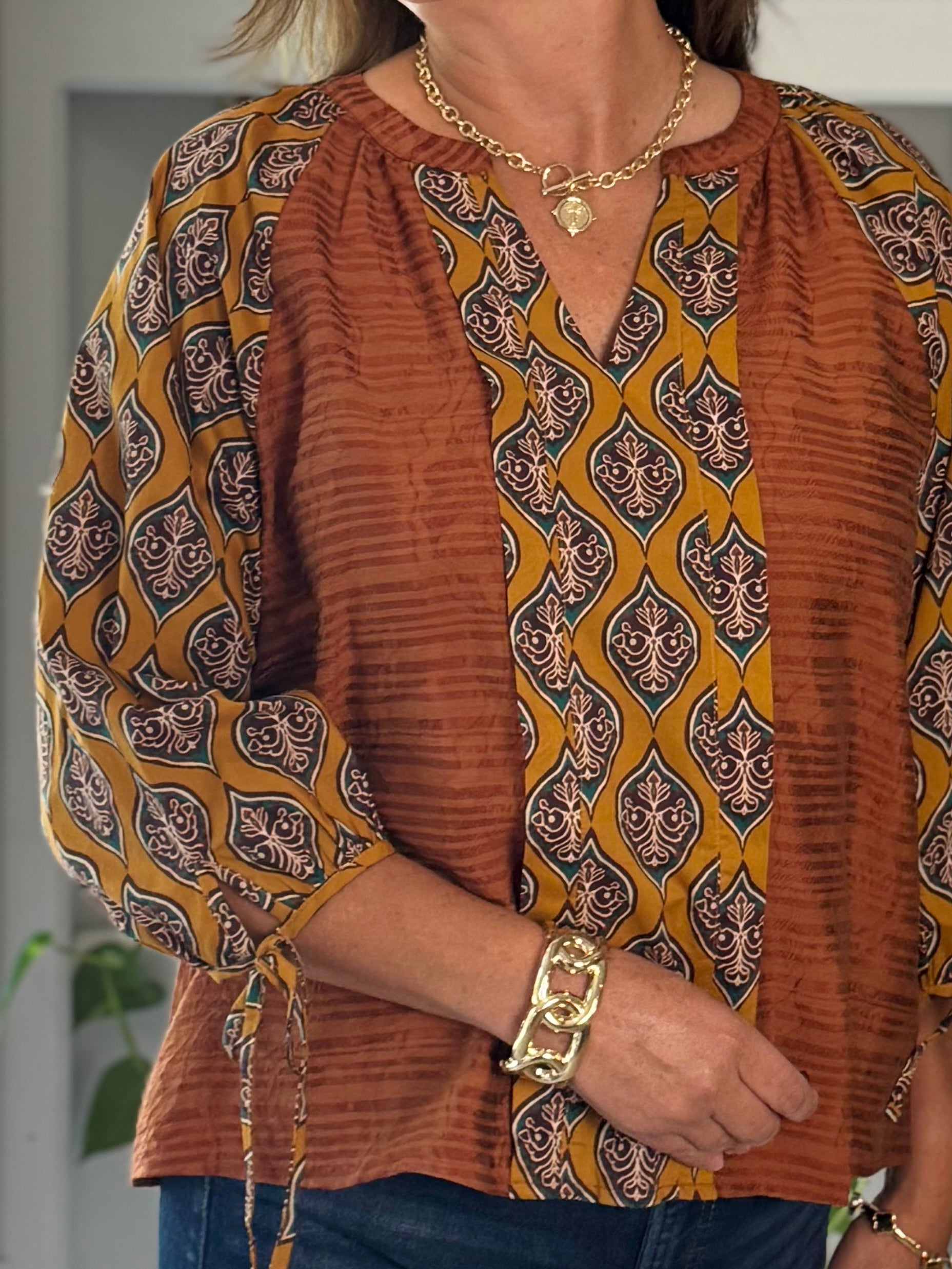 Autumn Medley Print Top