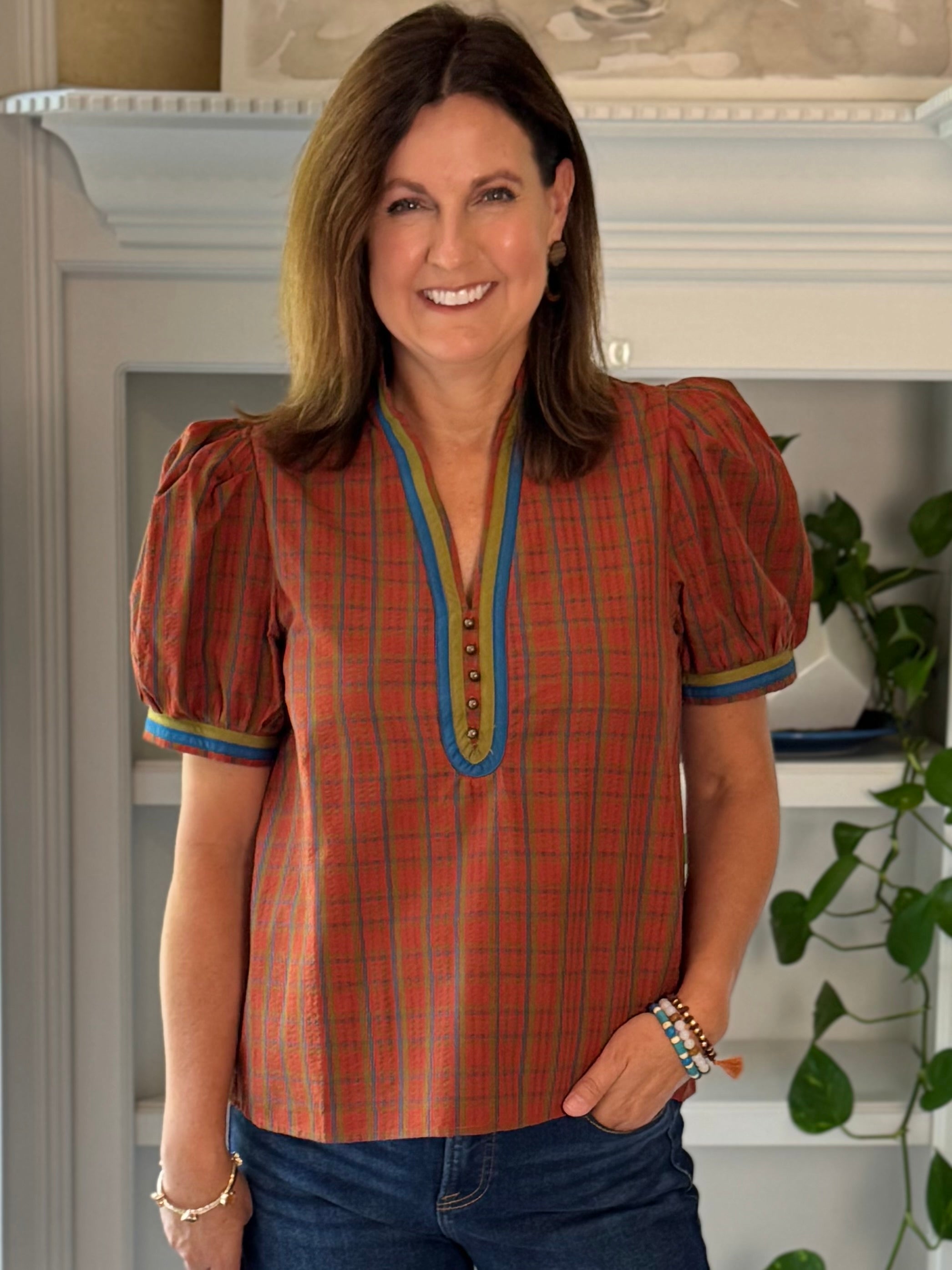 Weekend in Vermont Plaid Top