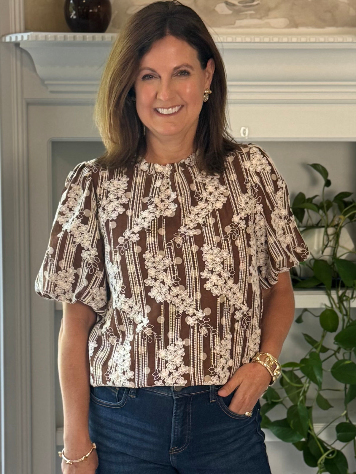 Floral Story Embroidered Top