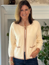 Distinctive Details Contrast Cardigan