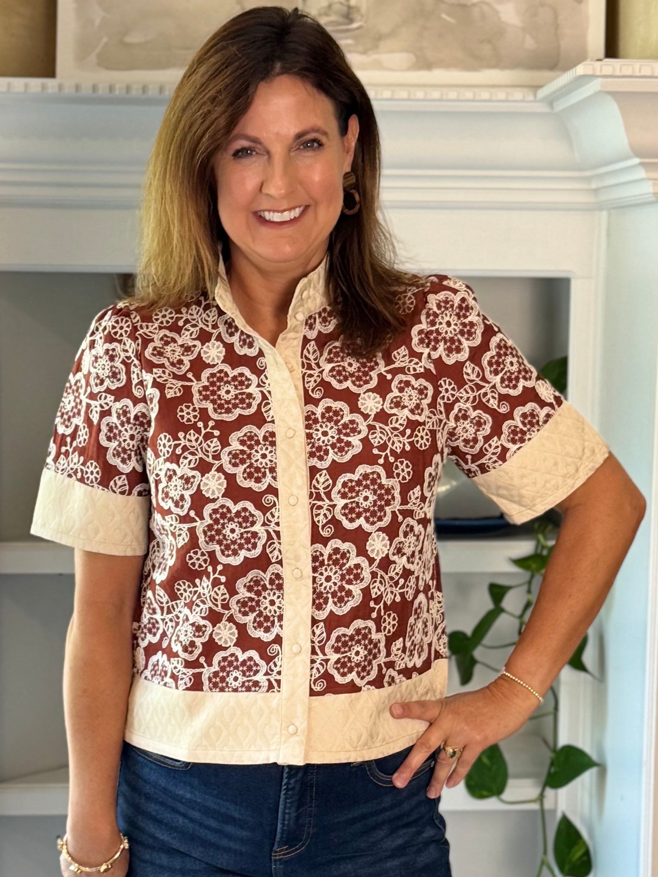 Grace in Bloom Embroidered Top