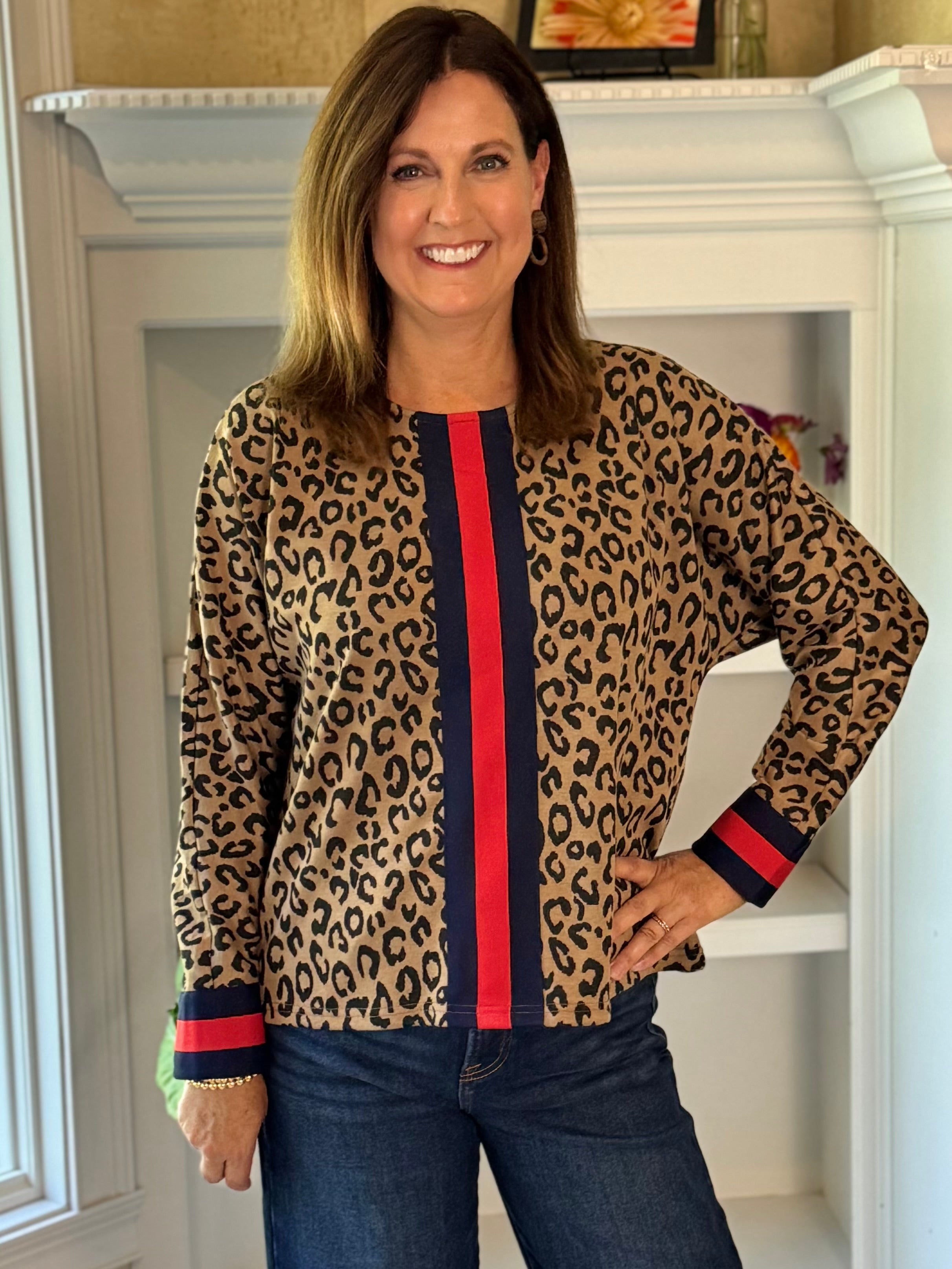 Leopard Lane Top