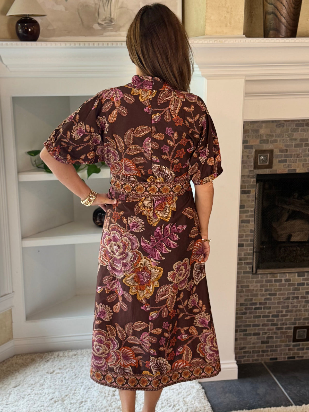 Fall for Me Floral Midi Dress