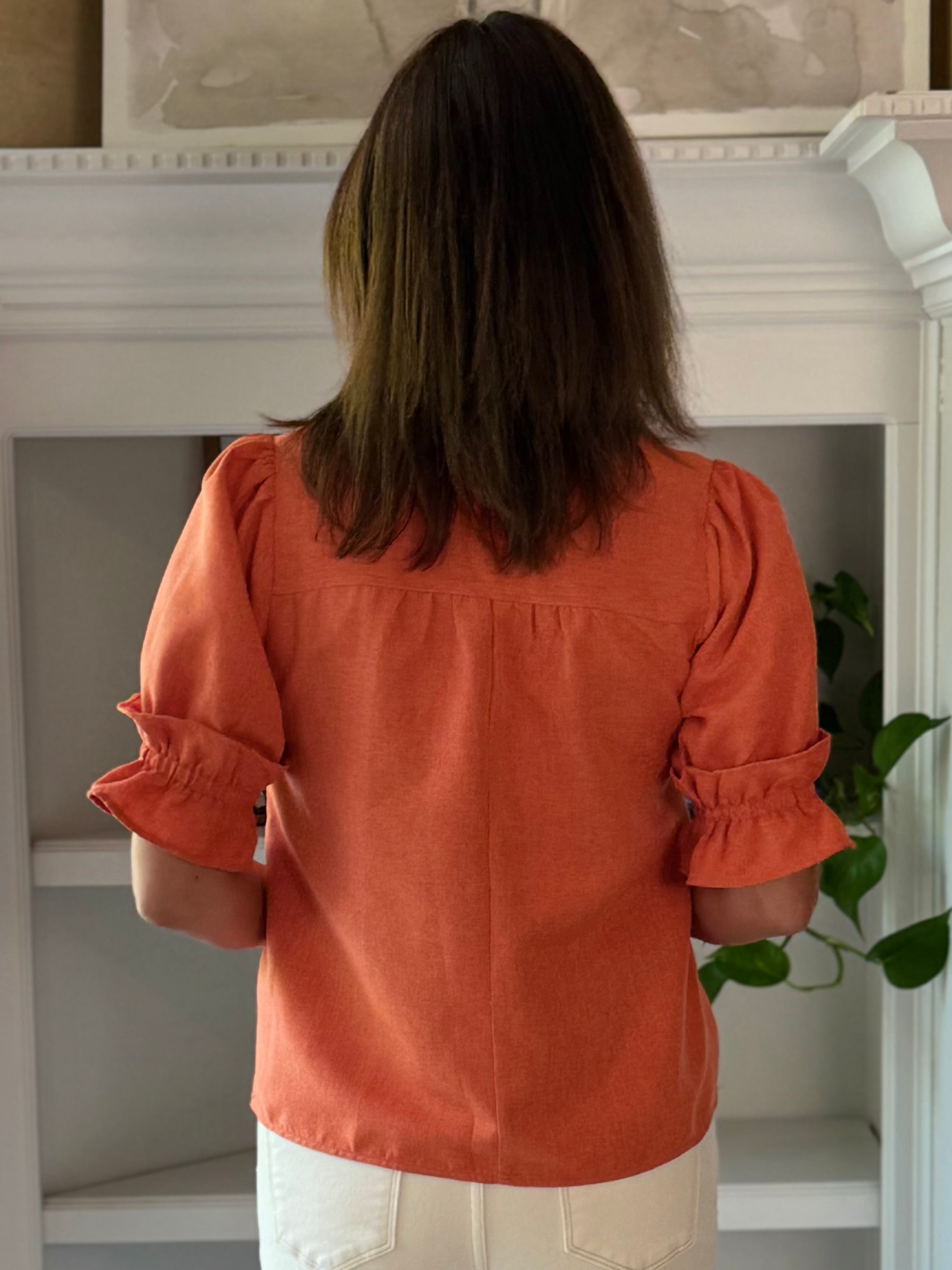 Sunset Elegance Embroidered Top