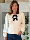 Two of a Kind Bow Knit Top - Ivory