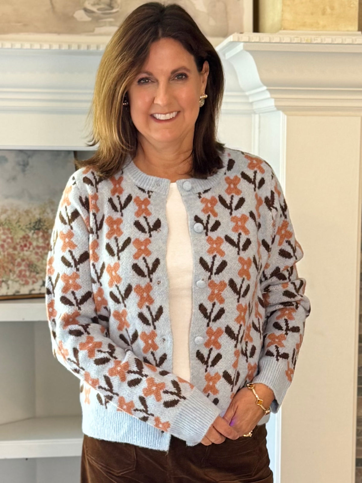 All Smiles Floral Cardigan