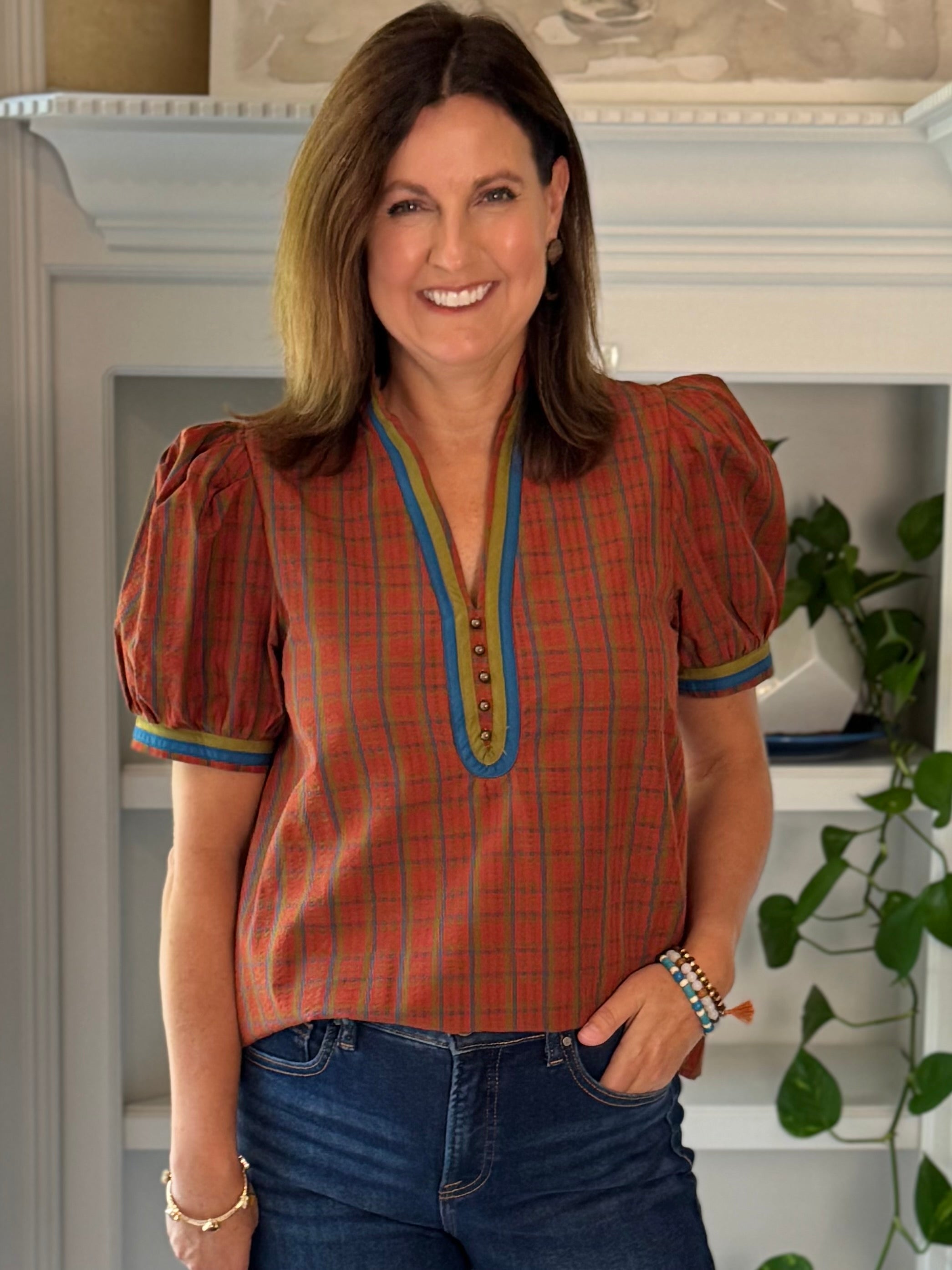 Weekend in Vermont Plaid Top