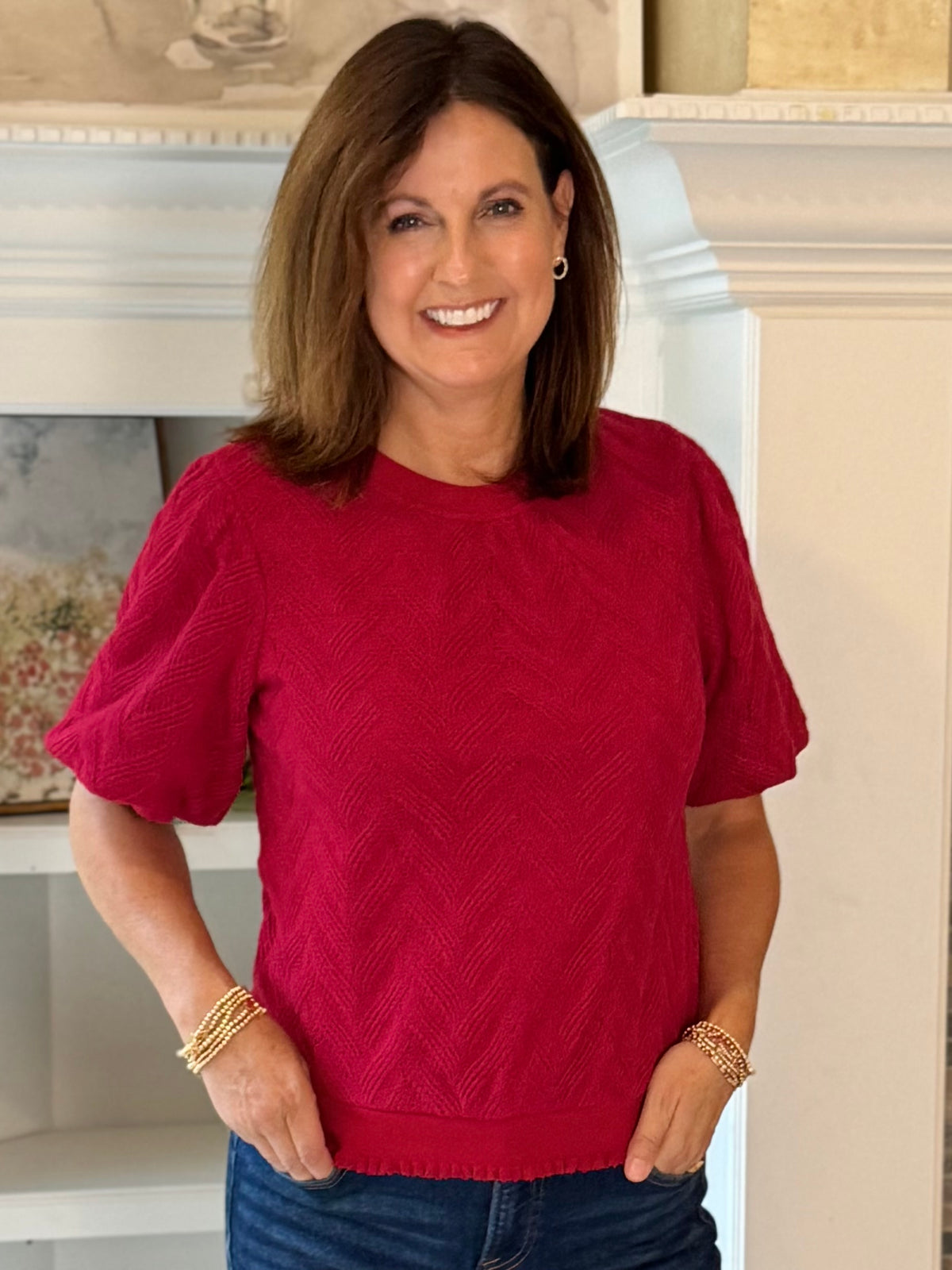 Crimson Crush Knit Top